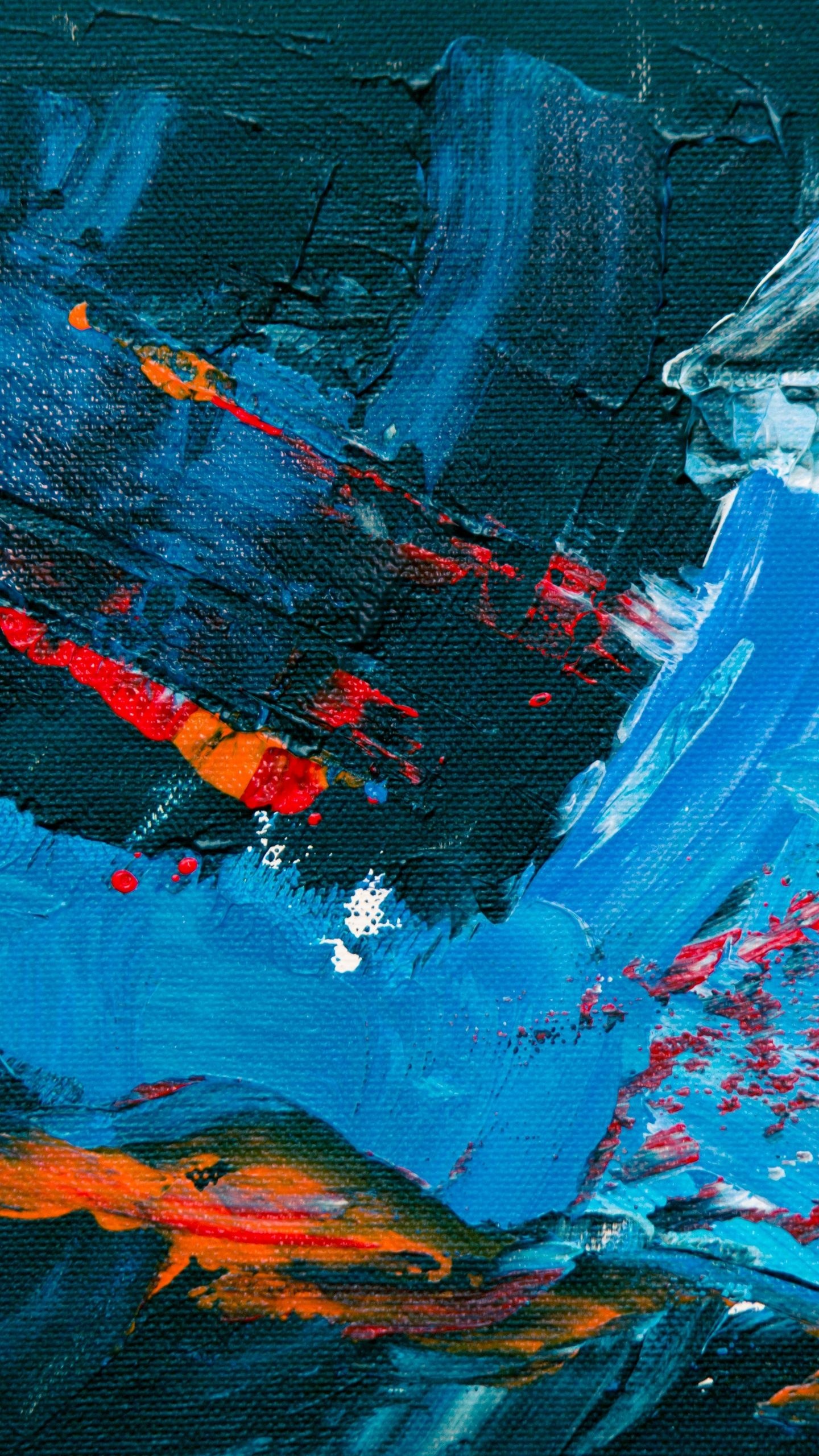 Paint canvas stains, Dark, QHD, Wallpaper, 1440x2560 HD Phone