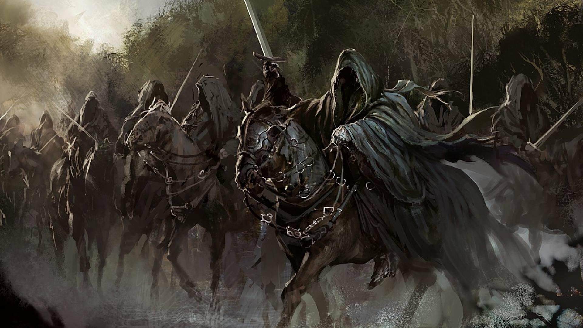 Artistic fantasy artwork, Original LOTR concept, Majestic animals, High definition, 1920x1080 Full HD Desktop