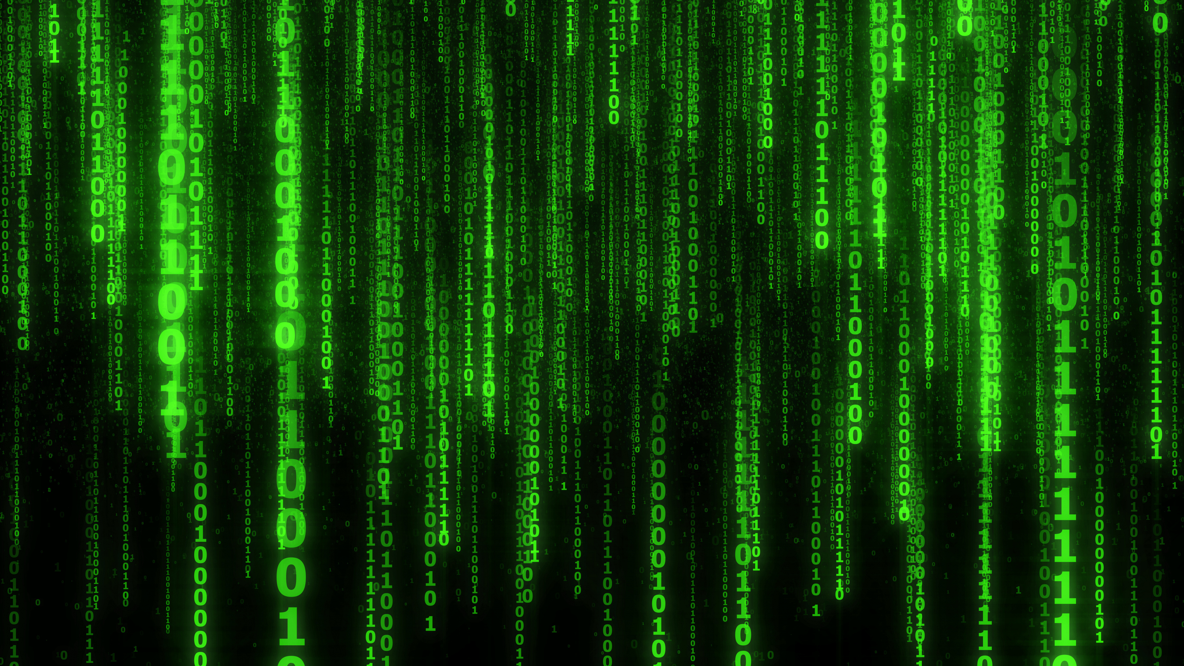 Matrix code numbers, Green wallpaper, UHD wallpaper, Widescreen wallpaper, 3840x2160 4K Desktop