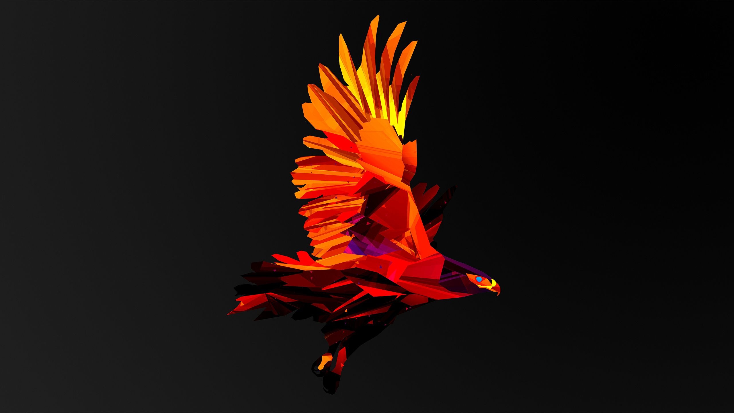 Eagle, Facets Wallpaper, 2560x1440 HD Desktop