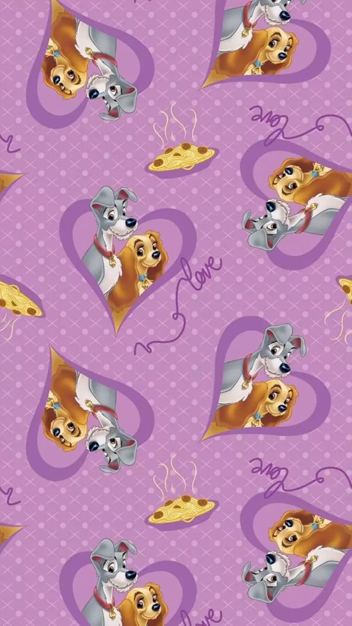 Lady and the Tramp, Disney characters wallpaper, Cute Disney artwork, iPhone wallpaper, 1200x2140 HD Phone