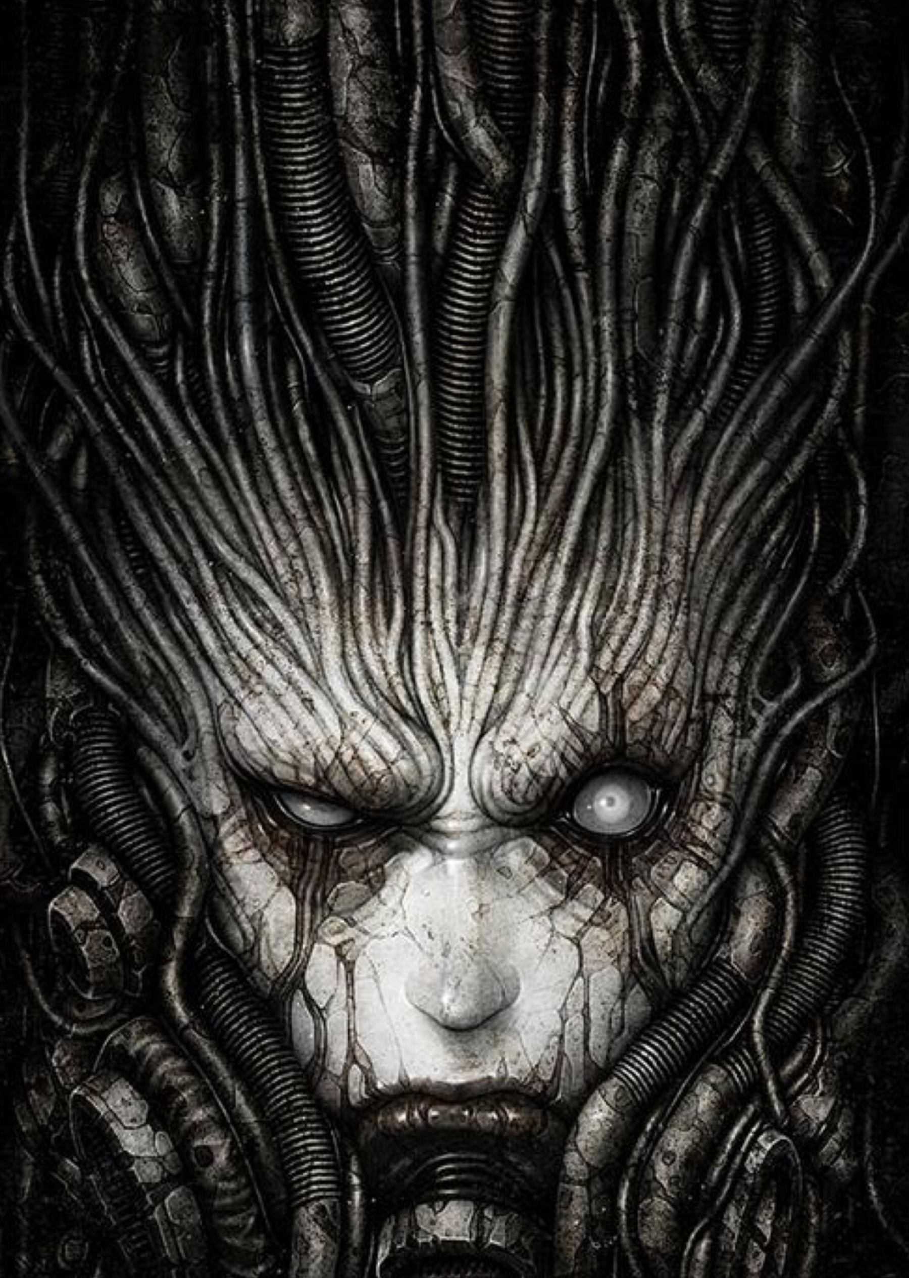 H.R. Giger, Distorted reality, Surreal visions, Haunting beauty, 1800x2530 HD Phone