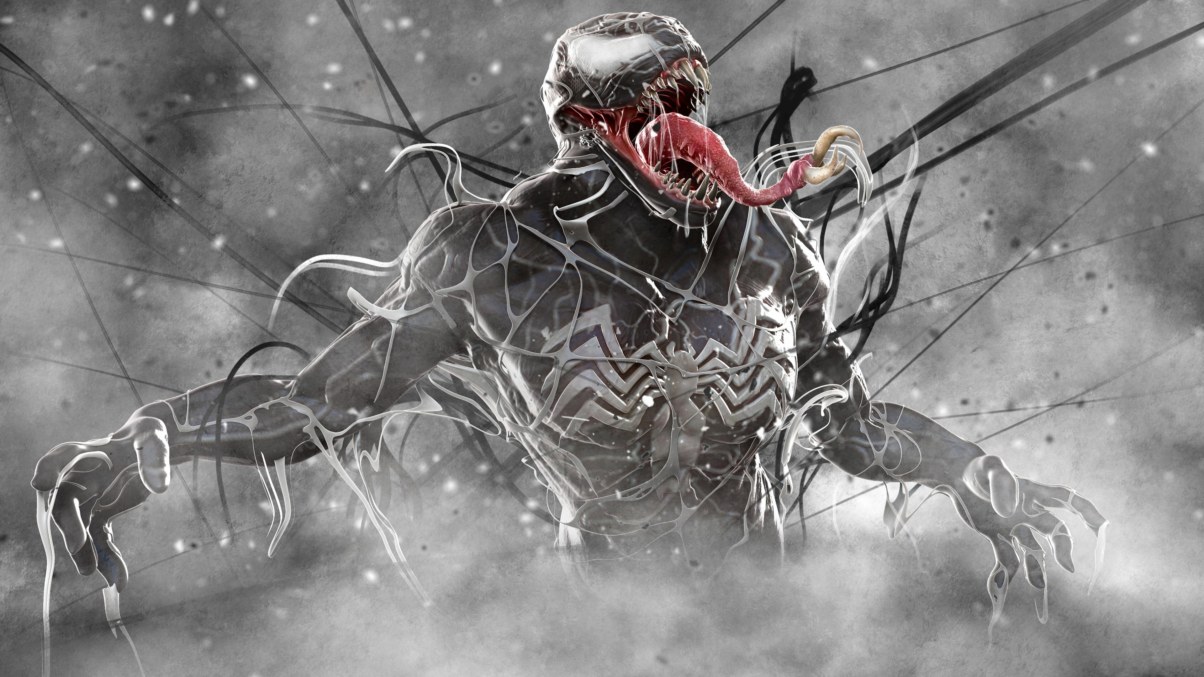 Venom fan artwork, 2018 Supervillain, Marvel superheroes, Cartoon wallpaper, 3840x2160 4K Desktop