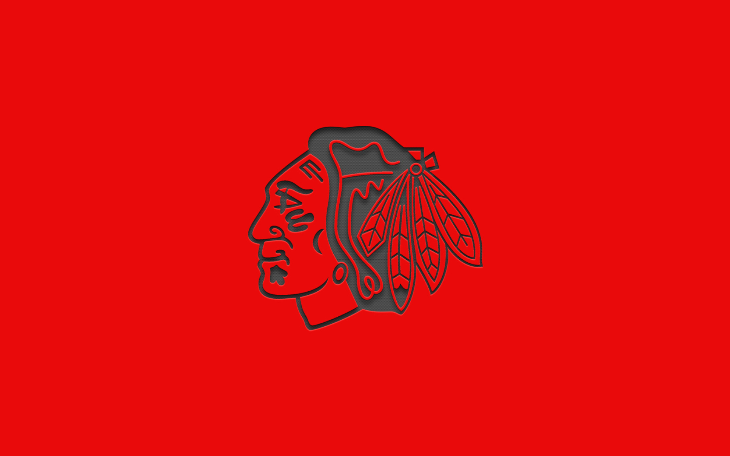 Chicago Blackhawks, Red background, American hockey team, NHL logo, 2560x1600 HD Desktop