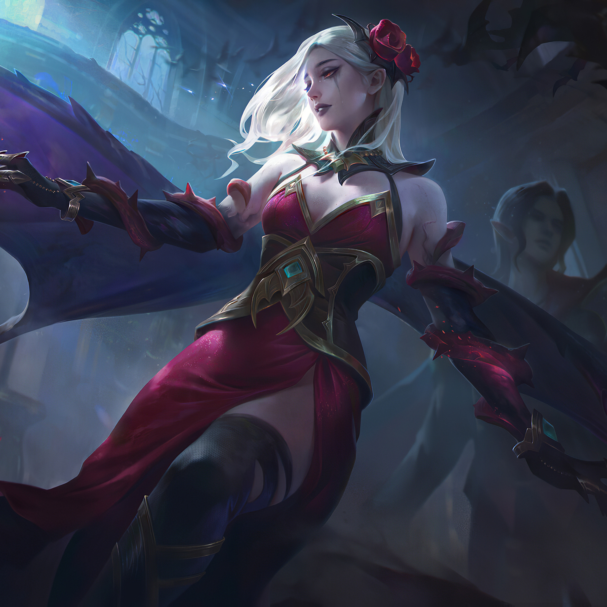 Carmilla Mobile Legends, Cecilion Mobile Legends, gothic castle hall, HD Phone wallpaper