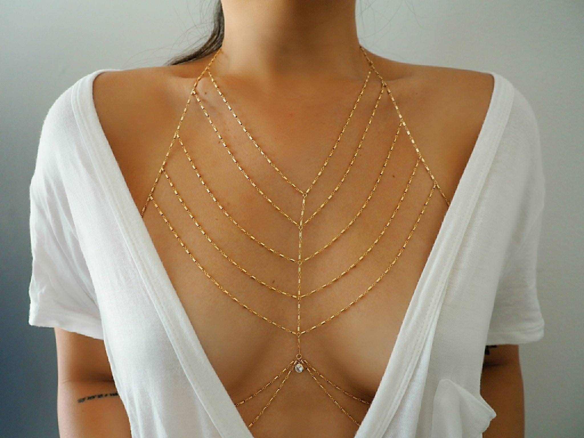 Body Chain, Gold, Jewelry, DianaHoDesigns, 2050x1540 HD Desktop