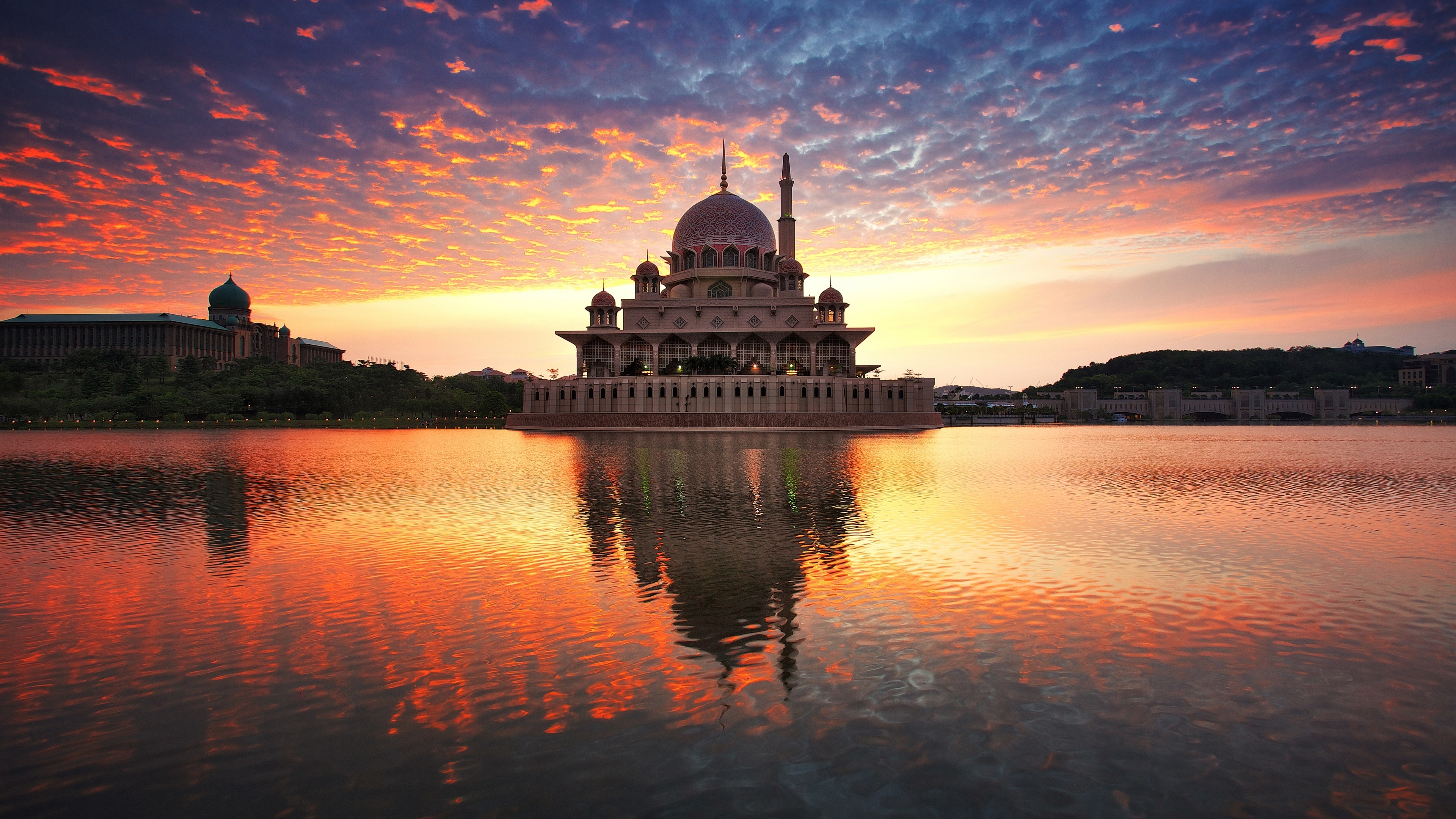 Putrajaya, Putra Mosque, Wallpaper, Backiee, 3840x2160 4K Desktop