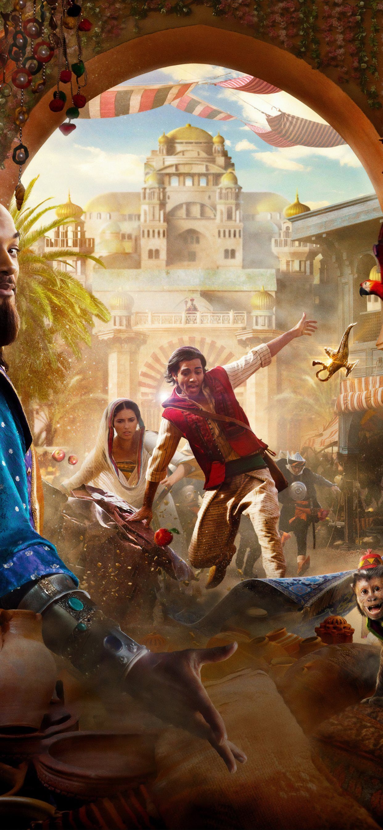 Aladdin, iPhone wallpapers, Disney movie, Aladdin and Jasmine, 1250x2690 HD Phone