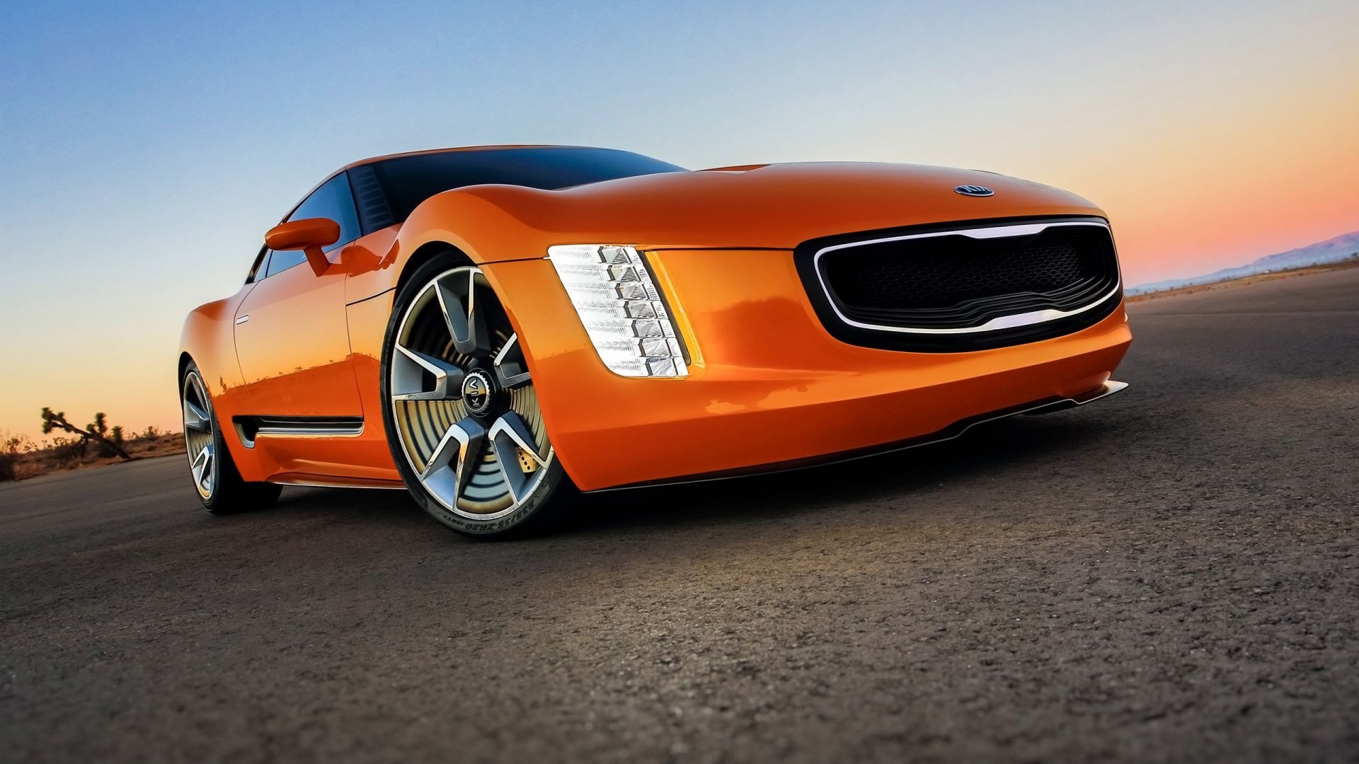 Kia Stinger, Front view, HD image, Picture background, 1920x1080 Full HD Desktop
