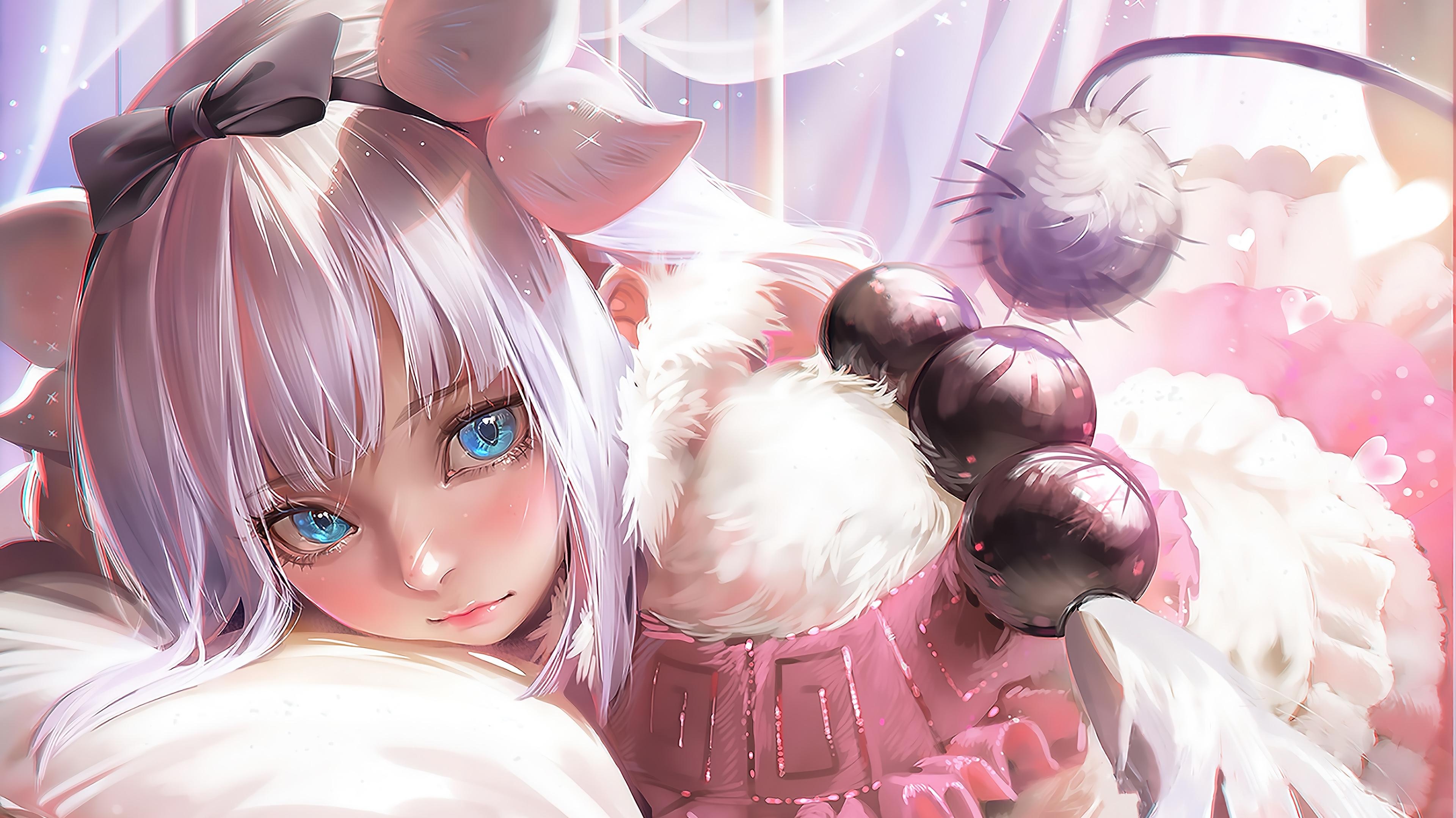 Kanna Kamui, Cute Pink Wallpaper, 3840x2160 4K Desktop