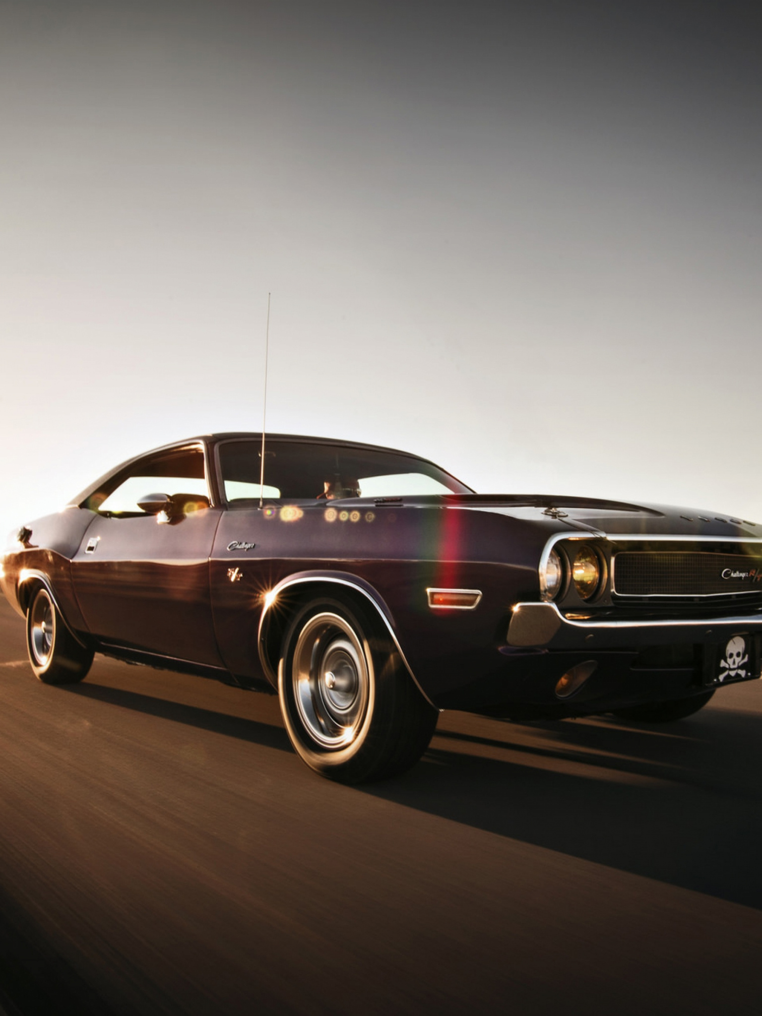 Dodge Challenger, Desert speed car, HD wallpaper, Desktop mobile, 1540x2050 HD Phone