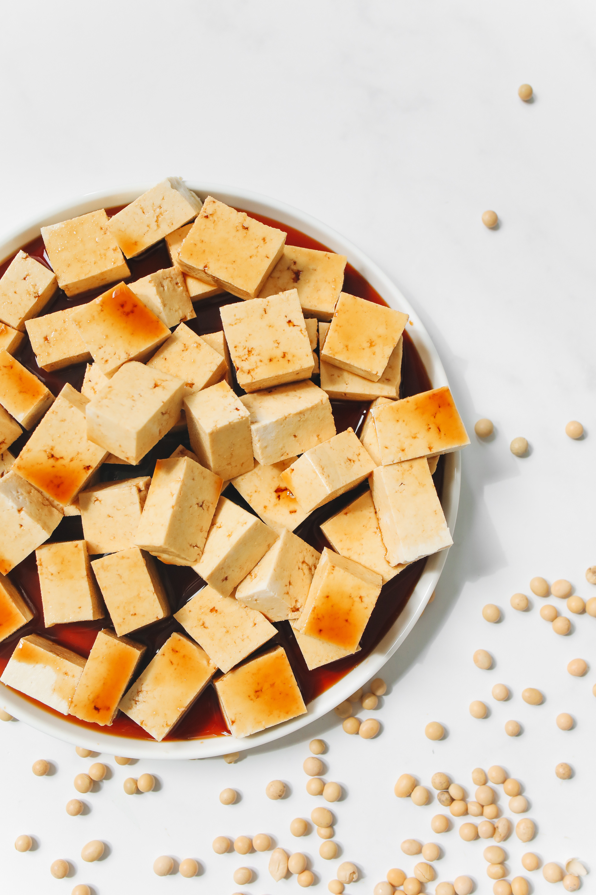 Soy sauce, Tofu close-up, Vegetarian dish, Free stock photo, 2000x3000 HD Phone