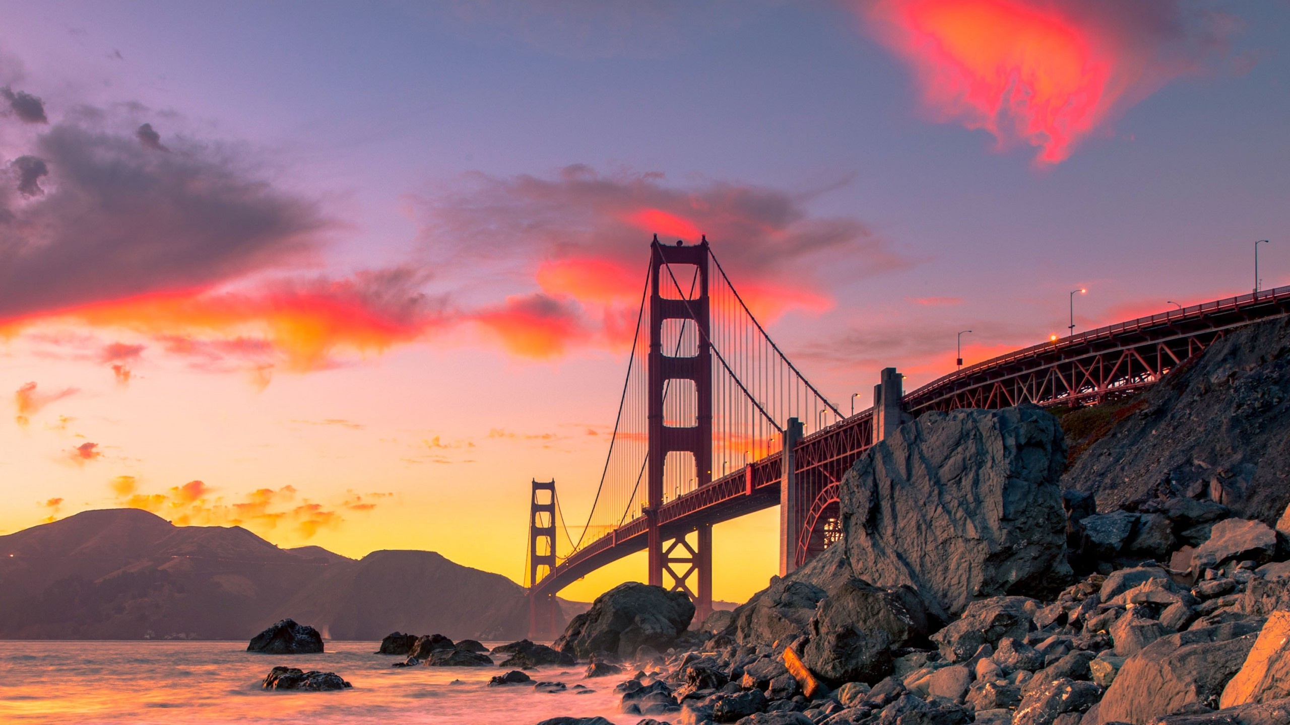 San Francisco Travels, Golden Gate Bridge, Autumn hues, Travel destination, 2560x1440 HD Desktop