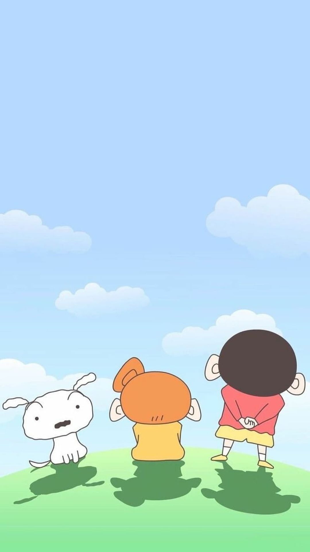 Shinnosuke Nohara, Himawari Nohara, Shiro, Full HD Phone wallpaper