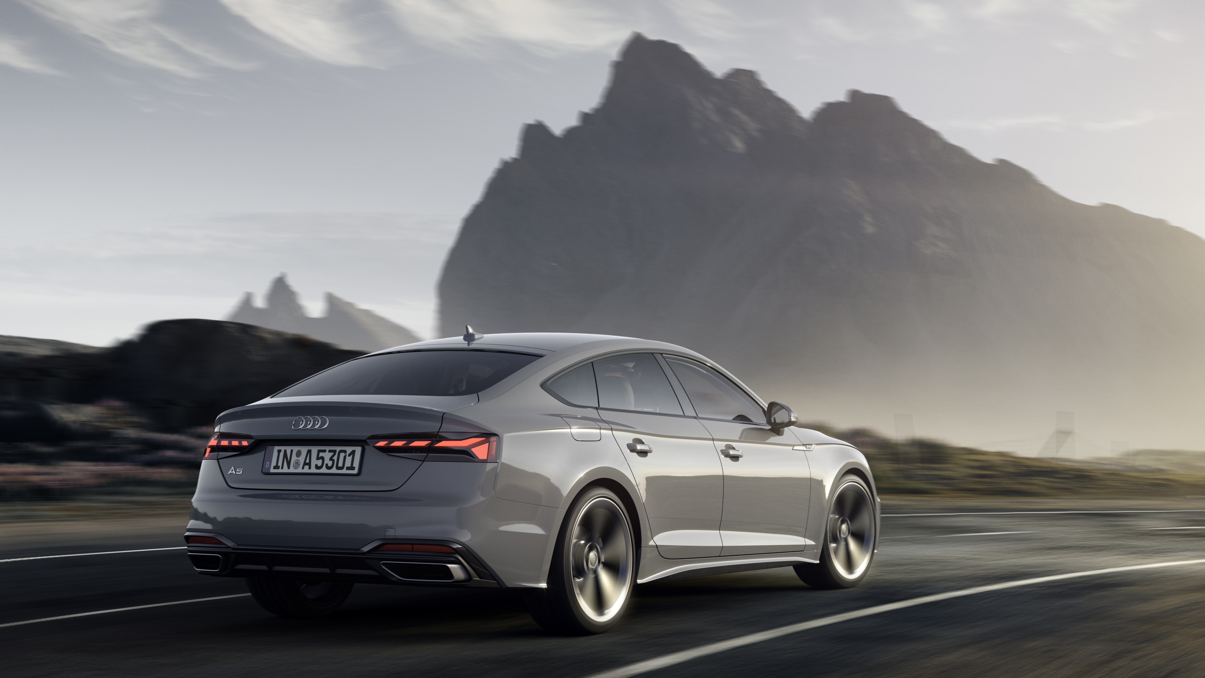 Audi A5 Sportback 40 TFSI S Line, 2019 car wallpaper, Stylish and sporty, Audi design language, 3840x2160 4K Desktop