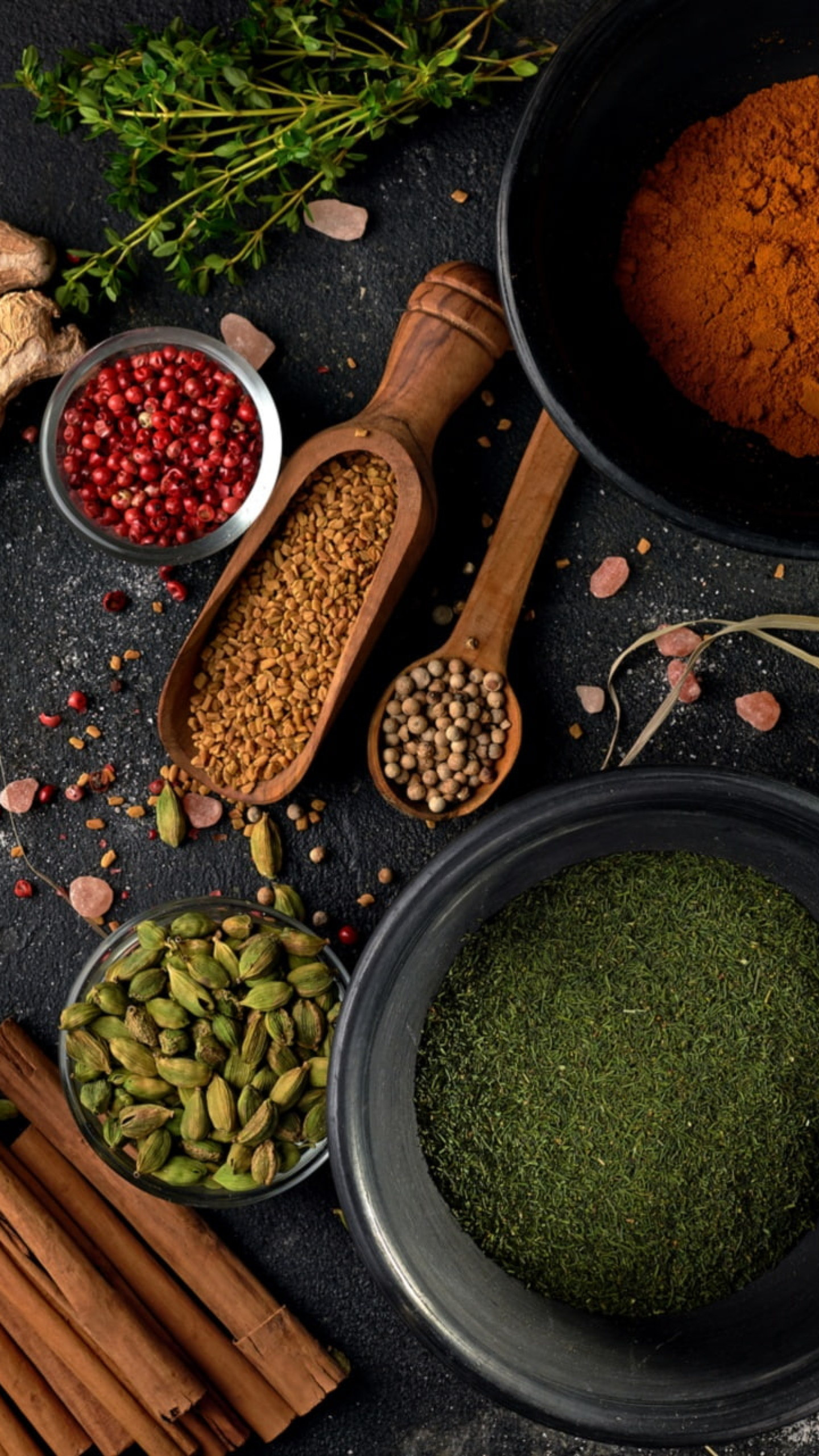 Food wallpaper, Spices still life, Colorful composition, Artistic appeal, 1440x2560 HD Phone