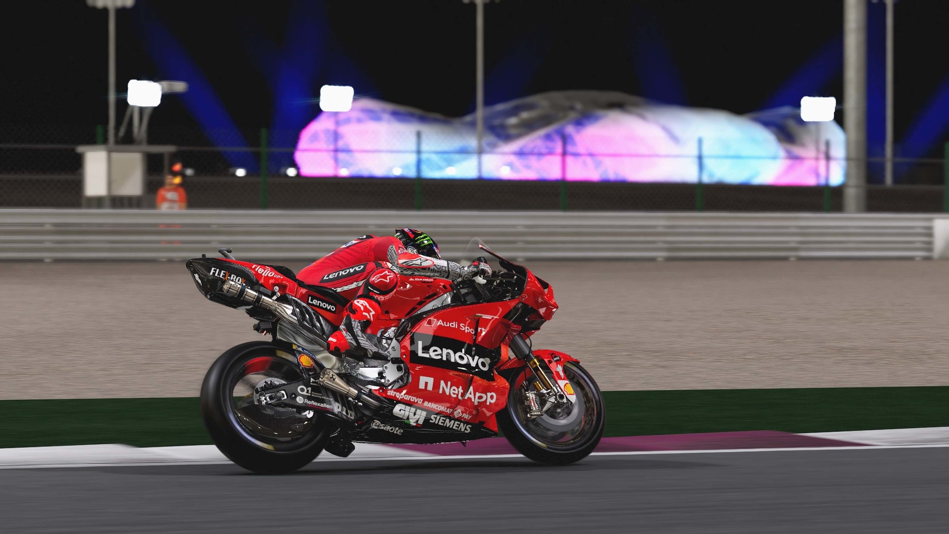 Ducati Desmosedici GP, Lusail International Circuit, MotoGP 22 video game, Full HD Desktop wallpaper