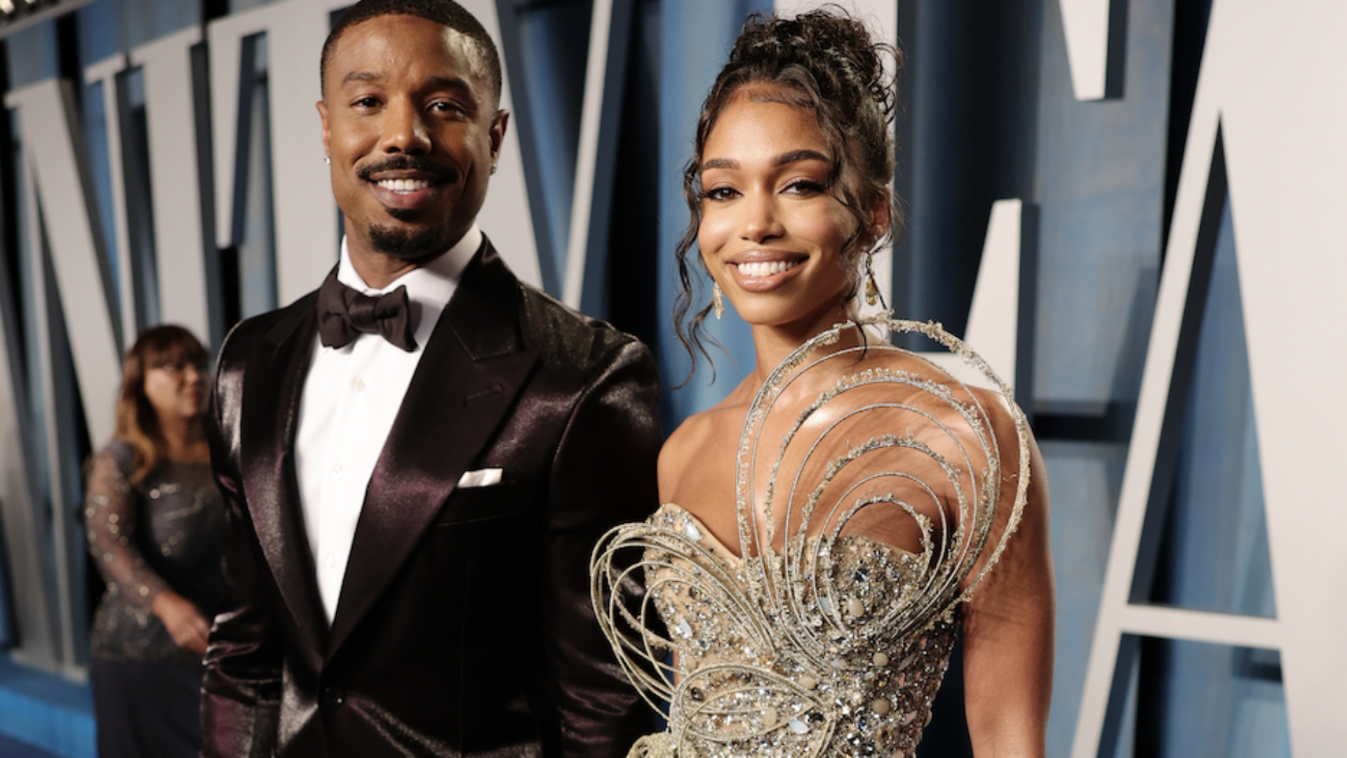 Lori Harvey and Michael B Jordan red carpet, Stunning couple, Fashion debut, Iconic style, 1920x1080 Full HD Desktop