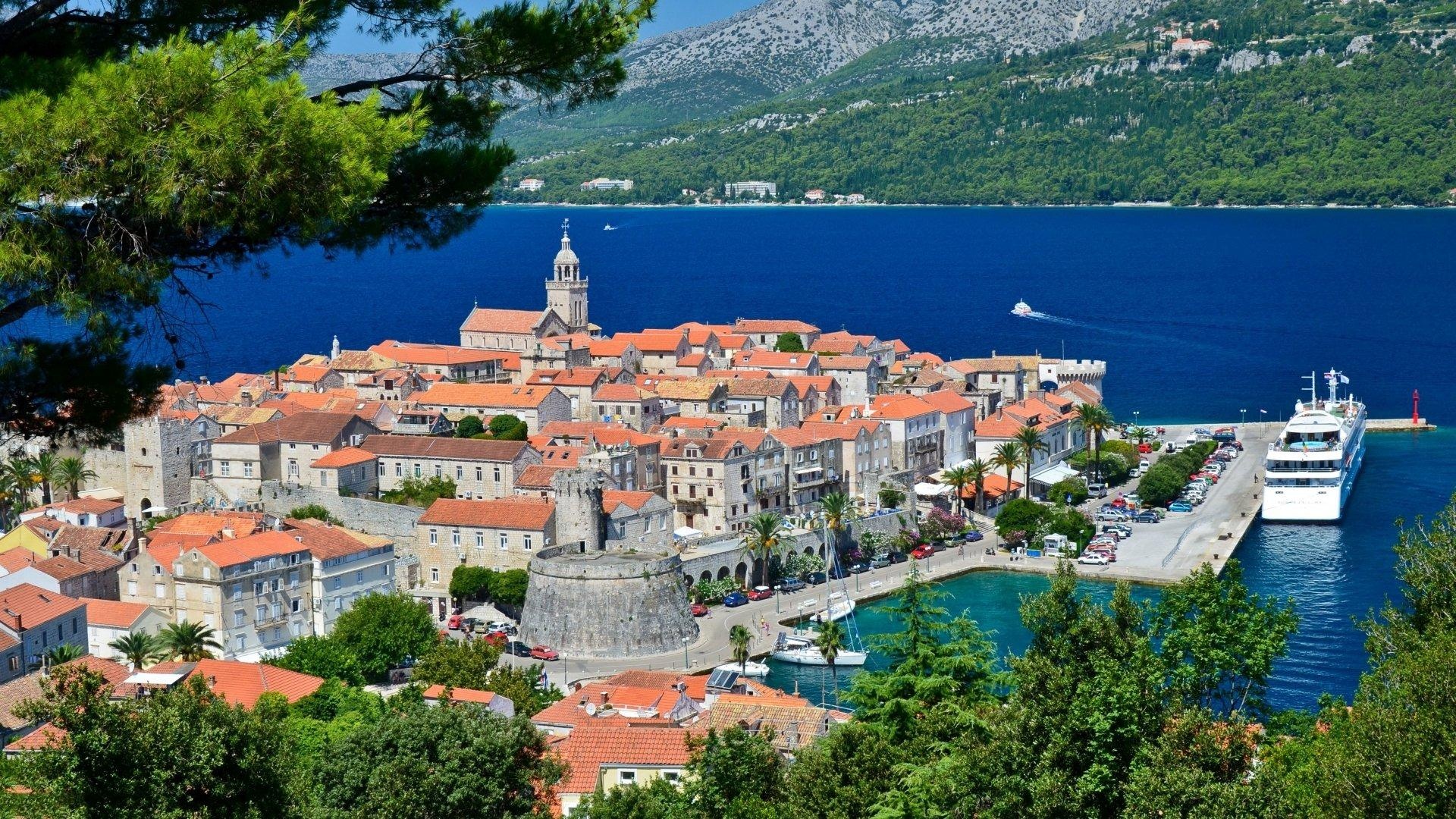 Korcula, Desktop wallpapers, Beautiful backgrounds, Croatian charm, 1920x1080 Full HD Desktop