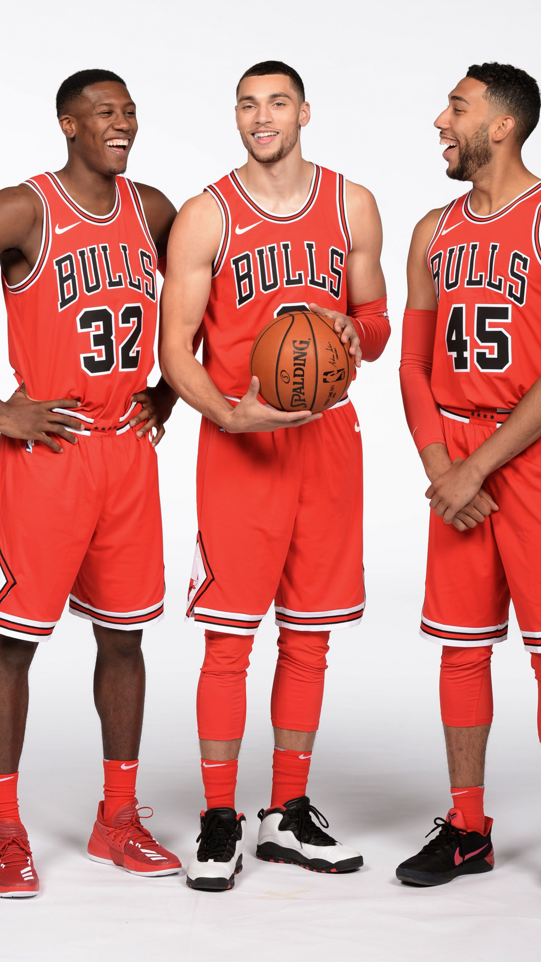 Chicago Bulls, Sports team, Robin Lopez, Zach Lavine, Wallpapers, 1080x1920 Full HD Phone