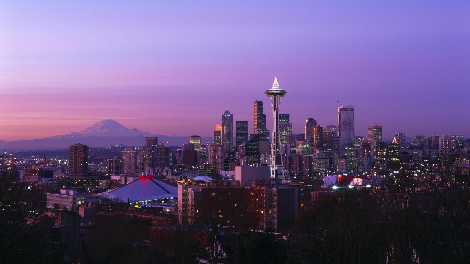 Space Needle, Seattle city, 1920x1080 Full HD Desktop