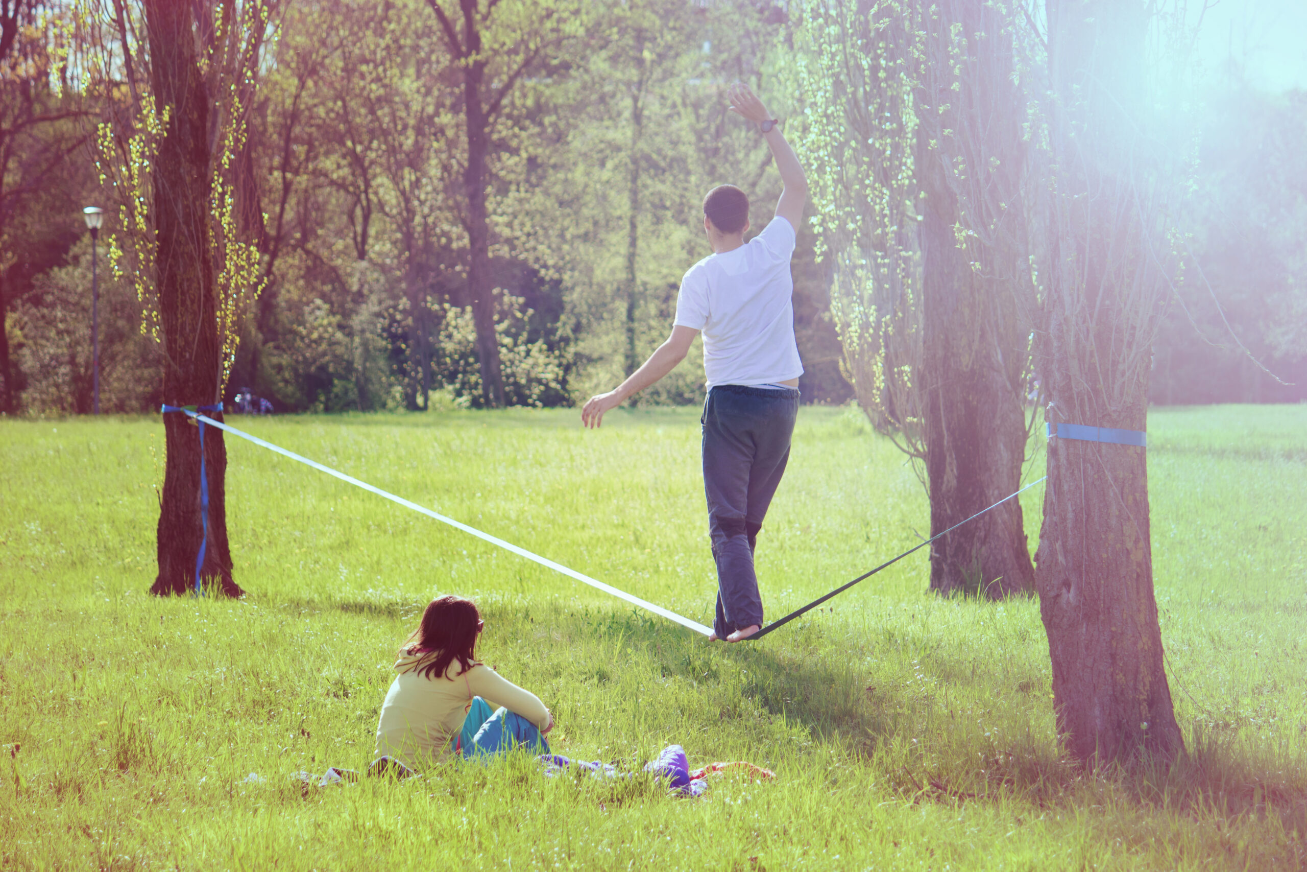 Slacklining, Muscle workout, Balance training, Core strength, 2560x1710 HD Desktop