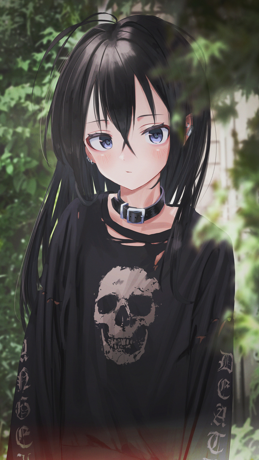 Anime goth girl, Original creation, Dark beauty, Artistic wallpapers, 1080x1920 Full HD Phone