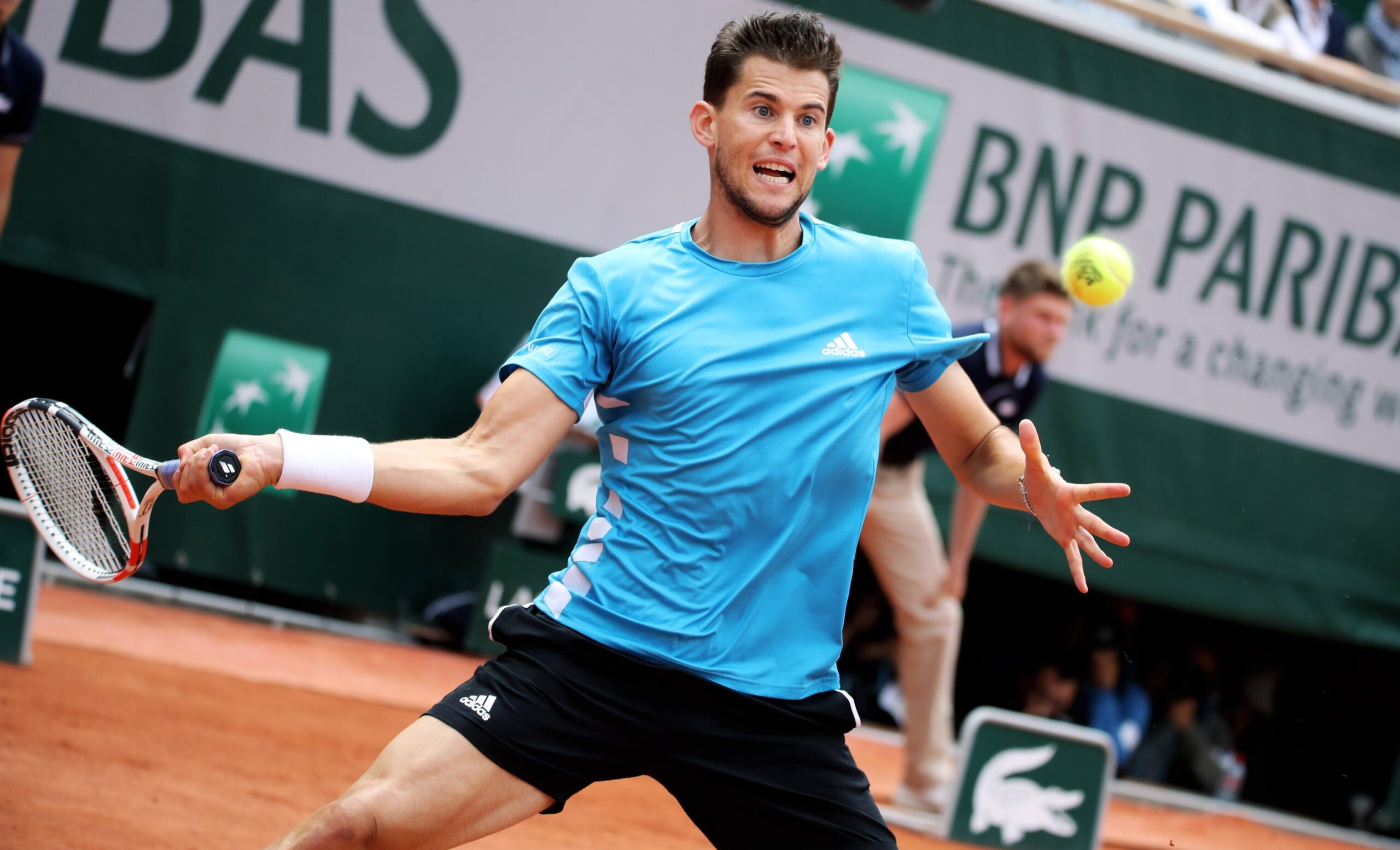 Dominic Thiem, French Open, Mineral water, Heroin ladle, 2560x1560 HD Desktop