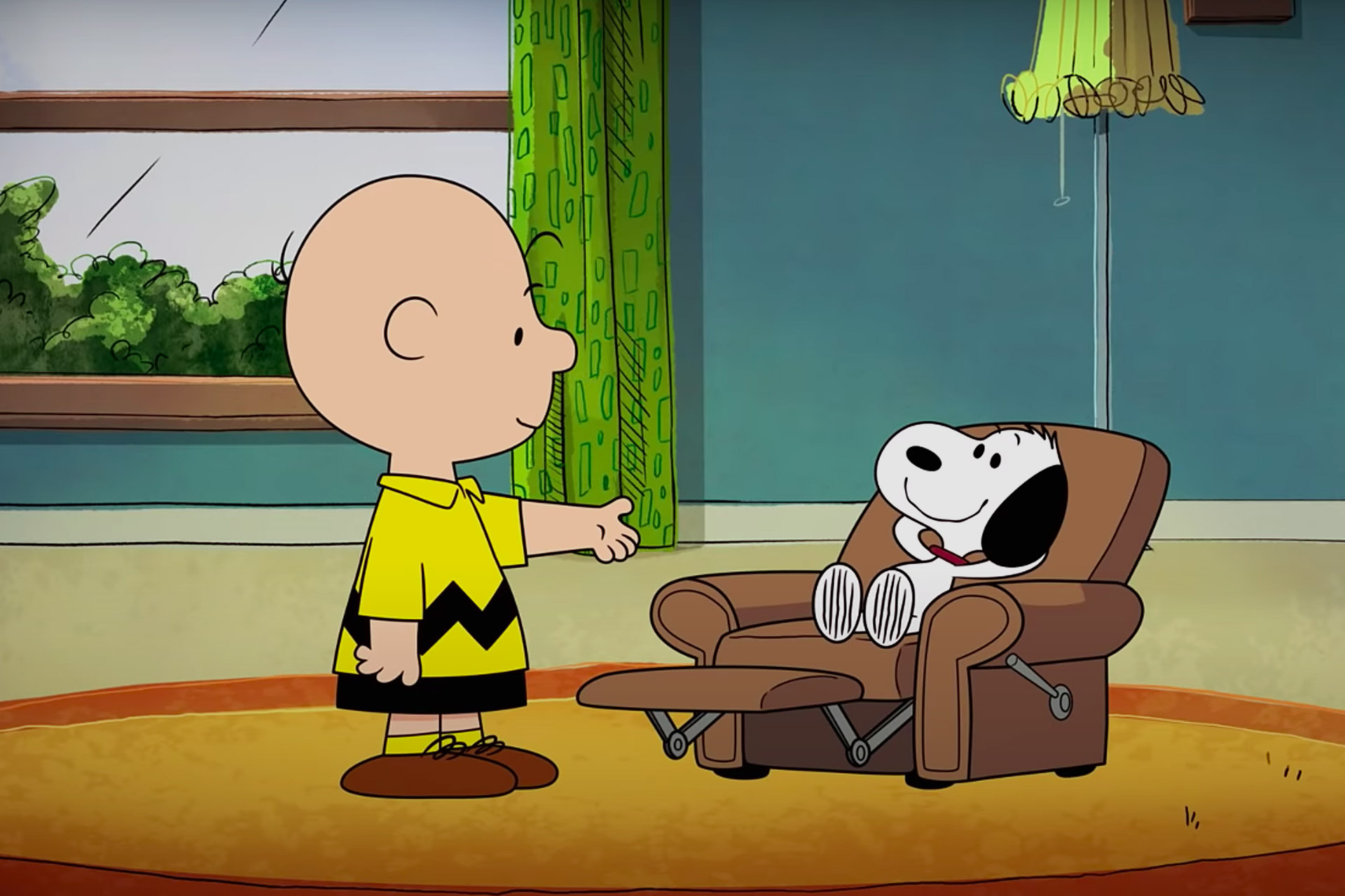 Charlie Brown, Snoopy, brown recliner chair, HD Desktop wallpaper