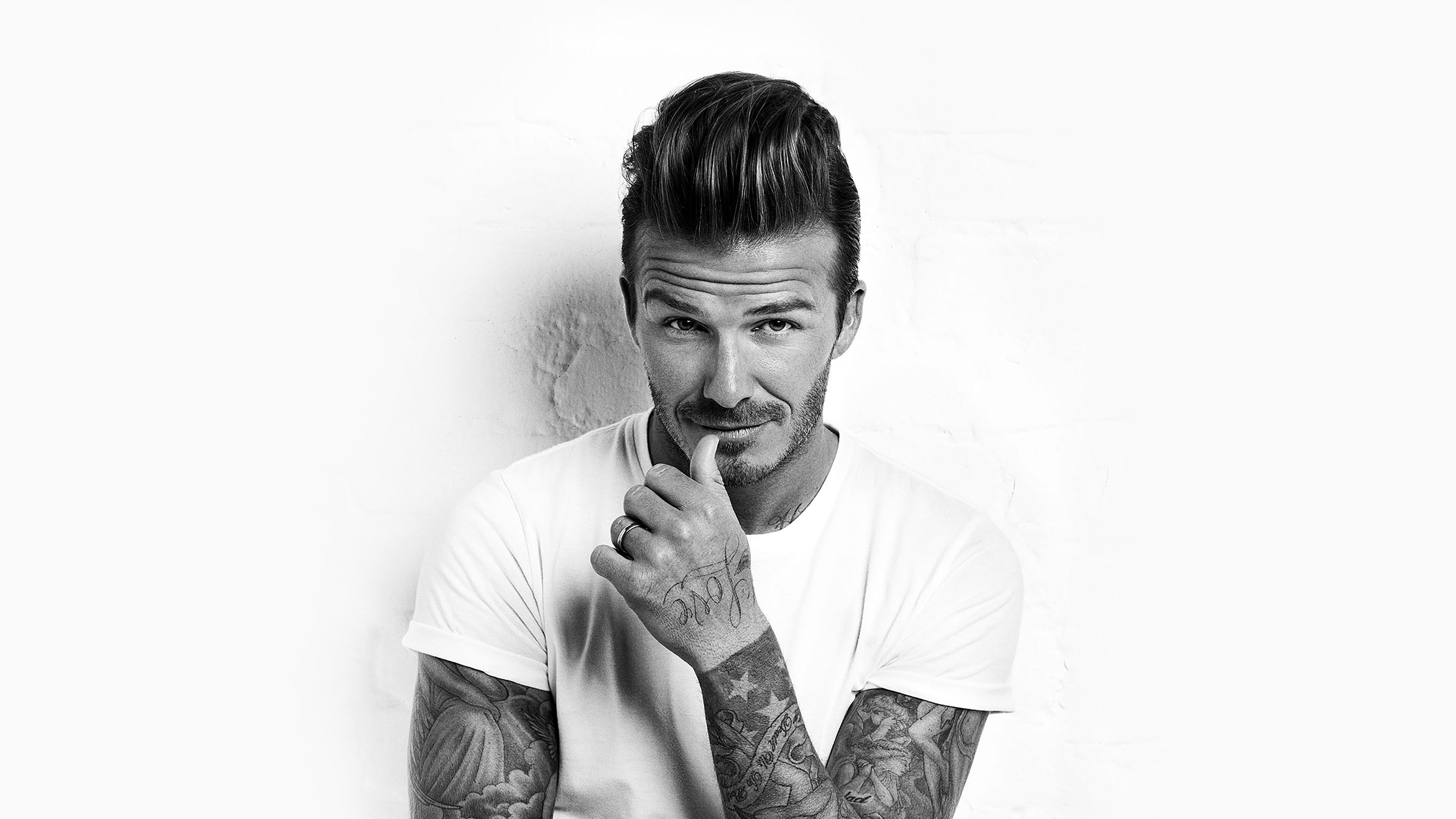 David Beckham, Ha46 wallpaper, Face, 3840x2160 4K Desktop