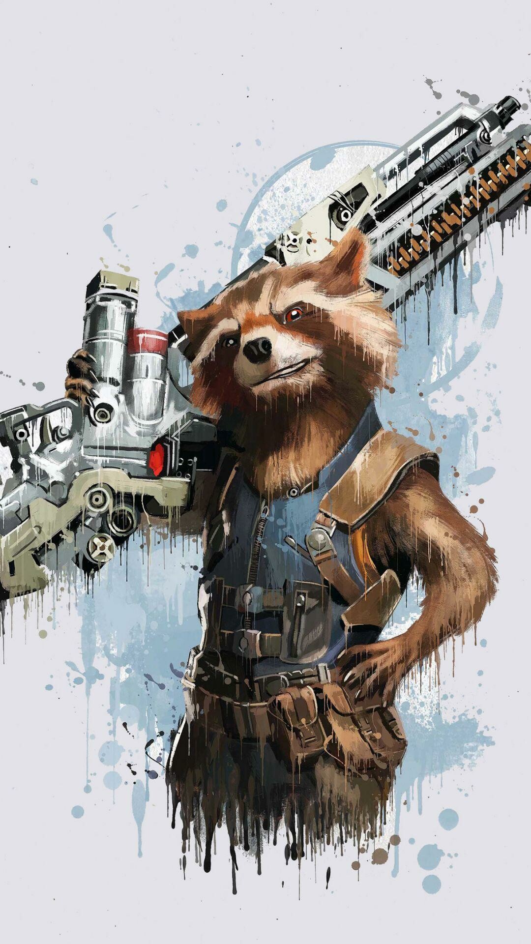 Rocket Raccoon wallpapers 4K, HD backgrounds, Mischievous and lovable character, 1080x1920 Full HD Phone