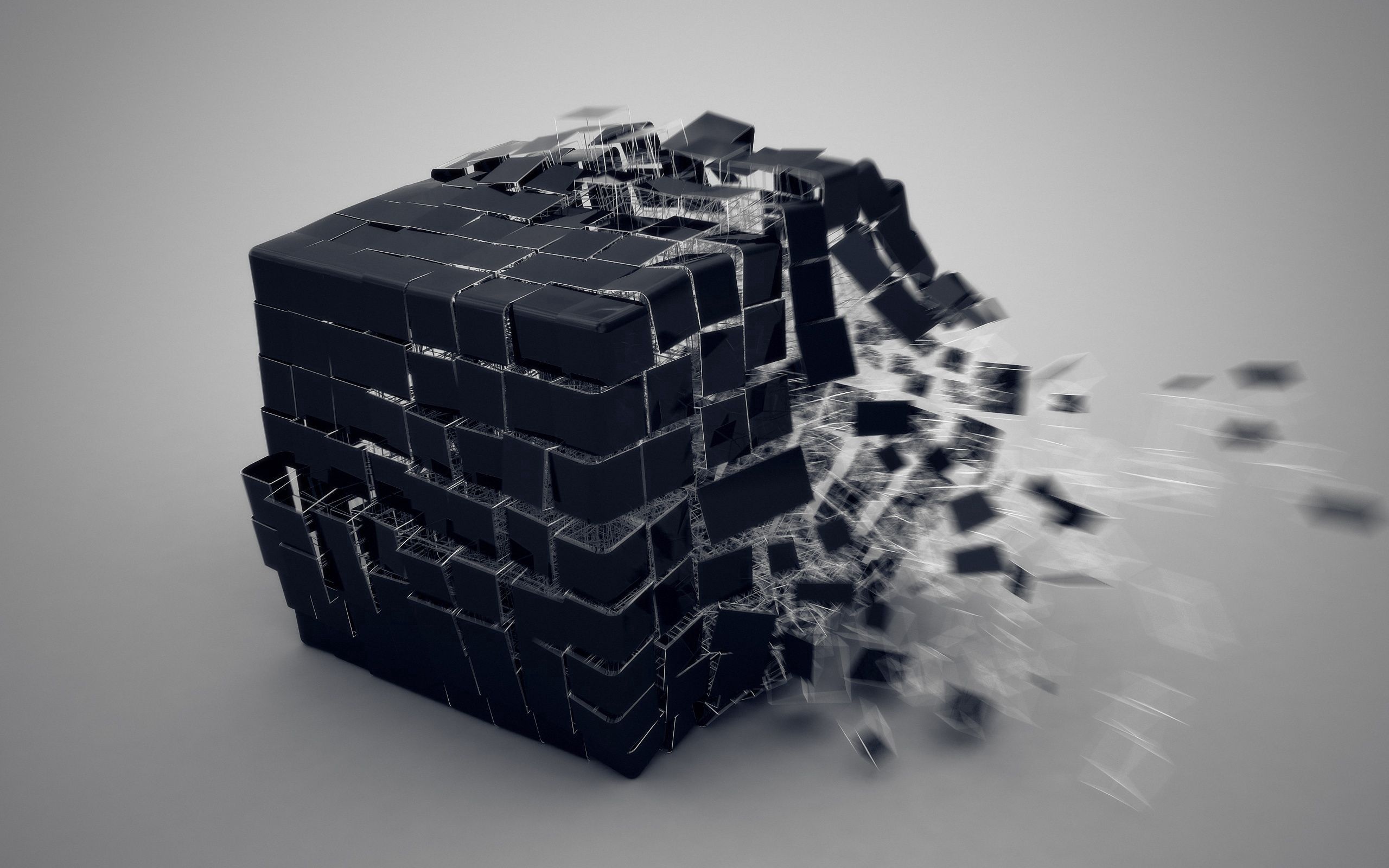 Cube explosion, Cube Wallpaper, 2560x1600 HD Desktop