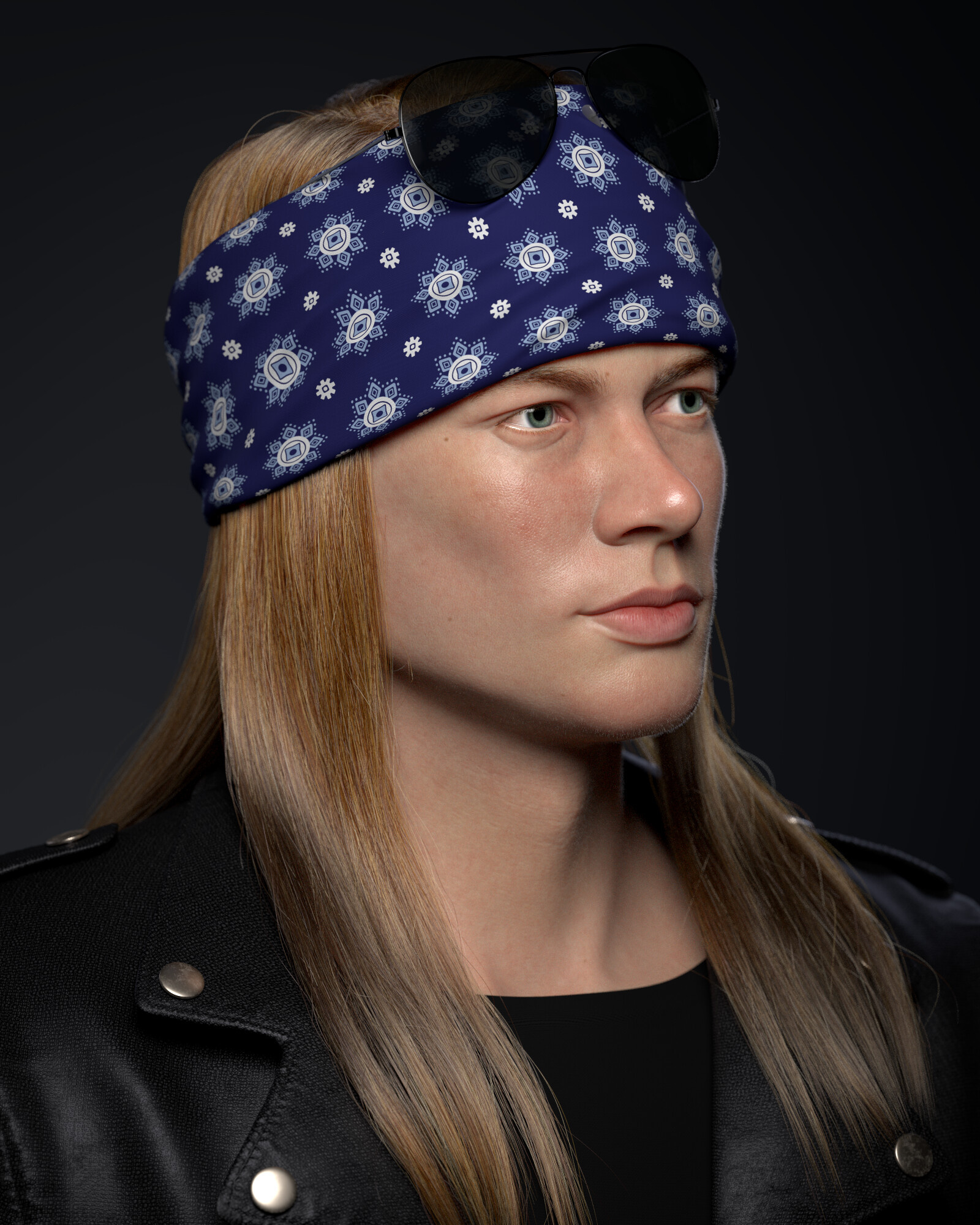 Axl Rose Art, ArtStation Showcase, Axl Rose Vivid Portrait, 1600x2000 HD Phone