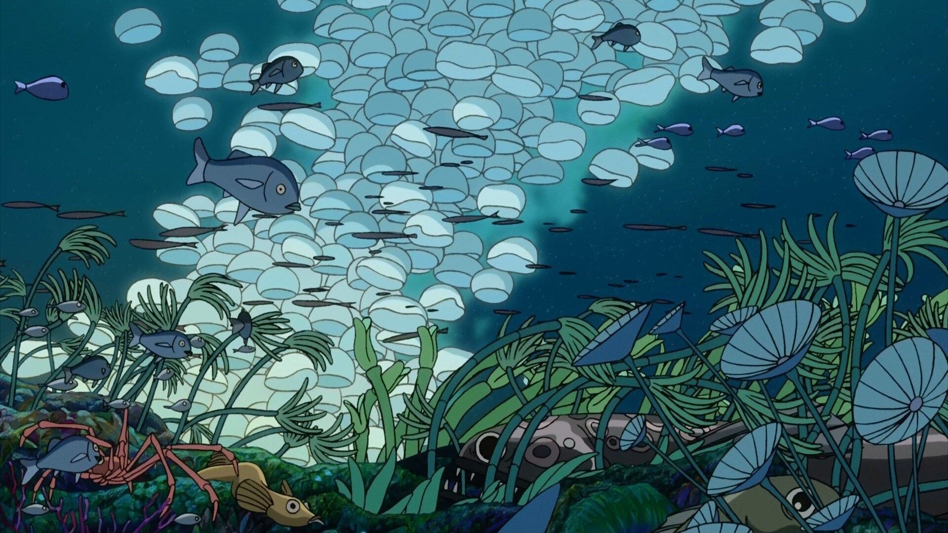 Studio Ghibli, Ponyo on the cliff, Sea wallpaper, Fanpop, 1920x1080 Full HD Desktop