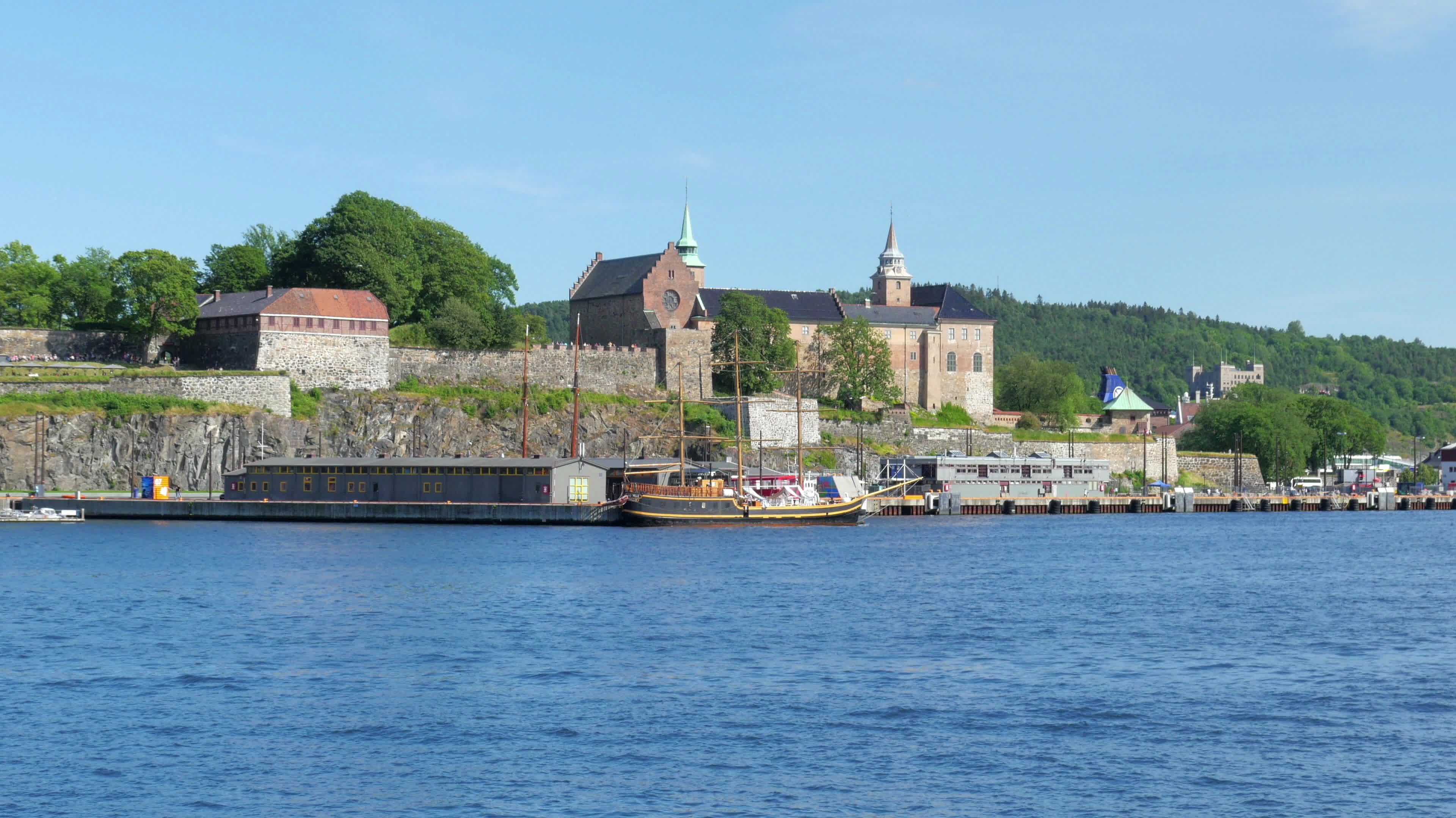 Oslo Travels, Old city view, Oslo Norway, Stock video, 3840x2160 4K Desktop