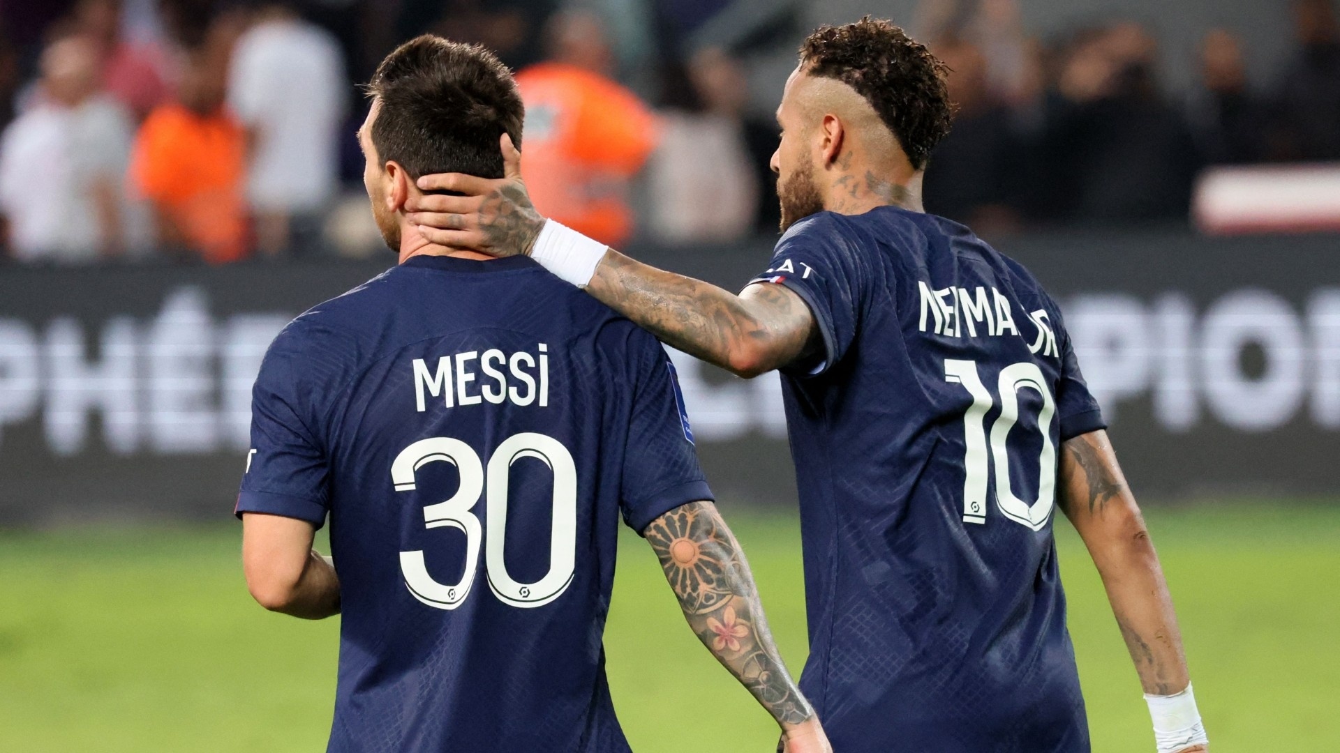 Lionel Messi, Neymar Jr, Paris Saint-Germain kit, Full HD Desktop wallpaper
