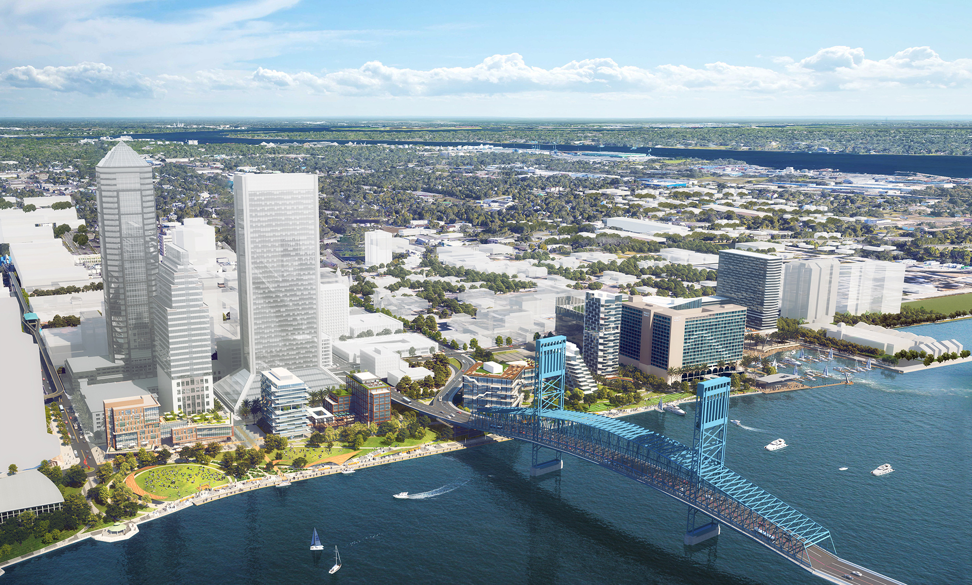 Jacksonville, Travels, downtown plan, 2000x1210 HD Desktop