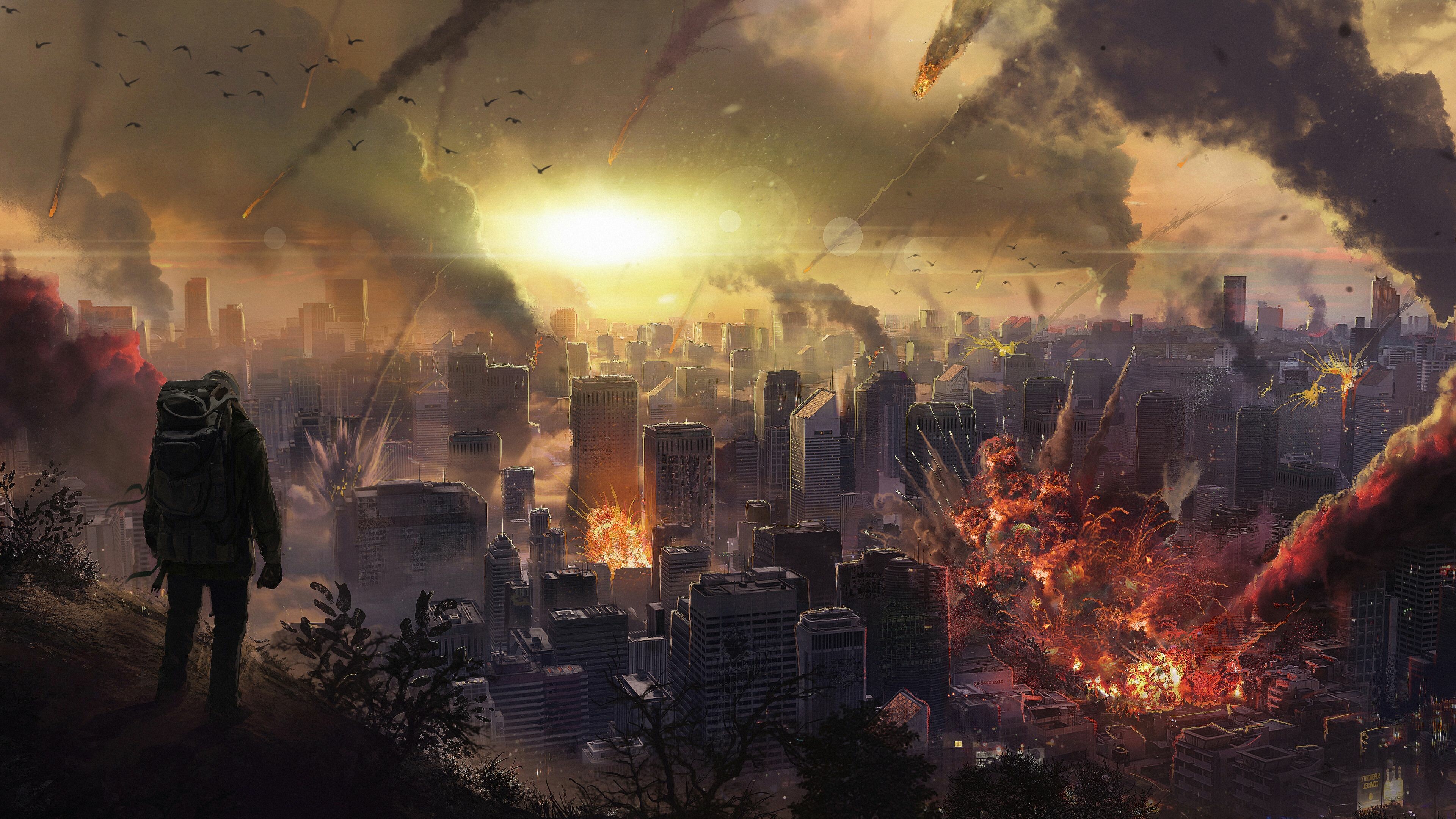 Post-apocalypse, High-resolution wallpapers, Haunting imagery, Apocalyptic beauty, 3840x2160 4K Desktop