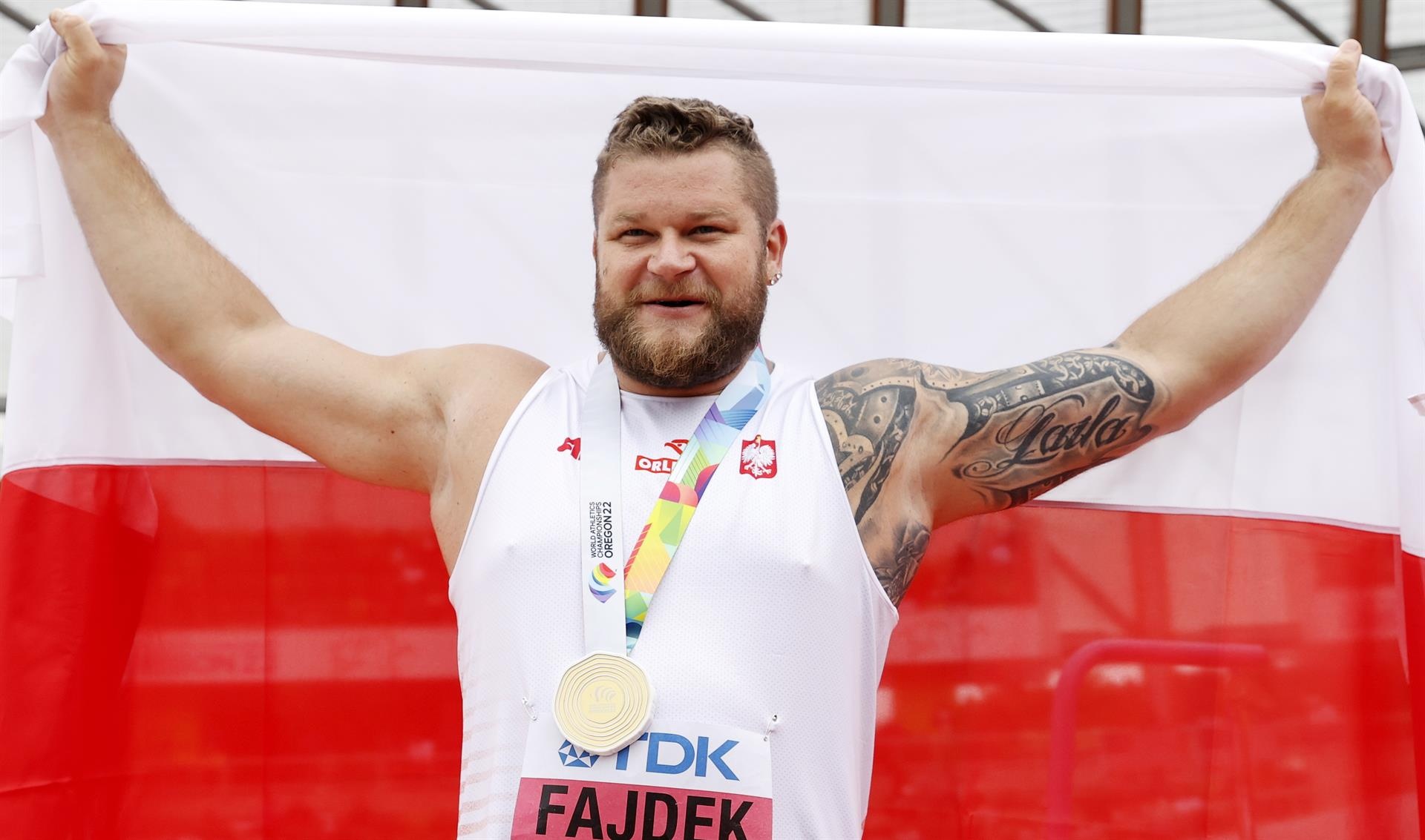 Pawe Fajdek, Oro para Pawel Fajdek, Lanzamiento de martillo, Campeonato mundial, 1920x1140 HD Desktop