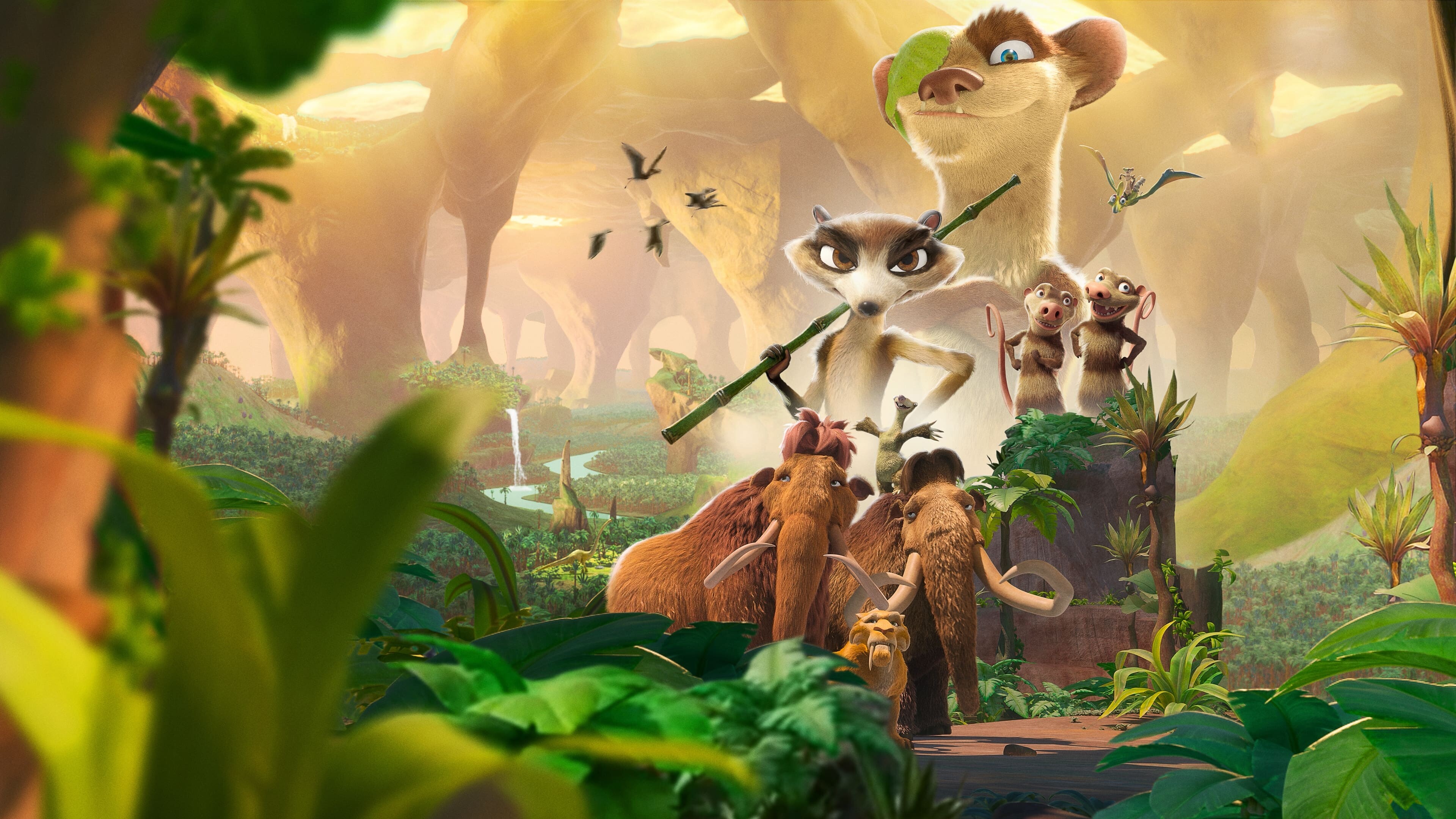 Main characters, Ice Age: Adventures of Buck Wild Wallpaper, 3840x2160 4K Desktop