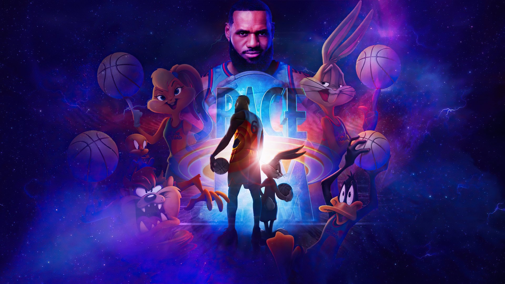 Space Jam: A New Legacy, Cartoon meets reality, Basketball extravaganza, Spectacular visuals, 1920x1080 Full HD Desktop