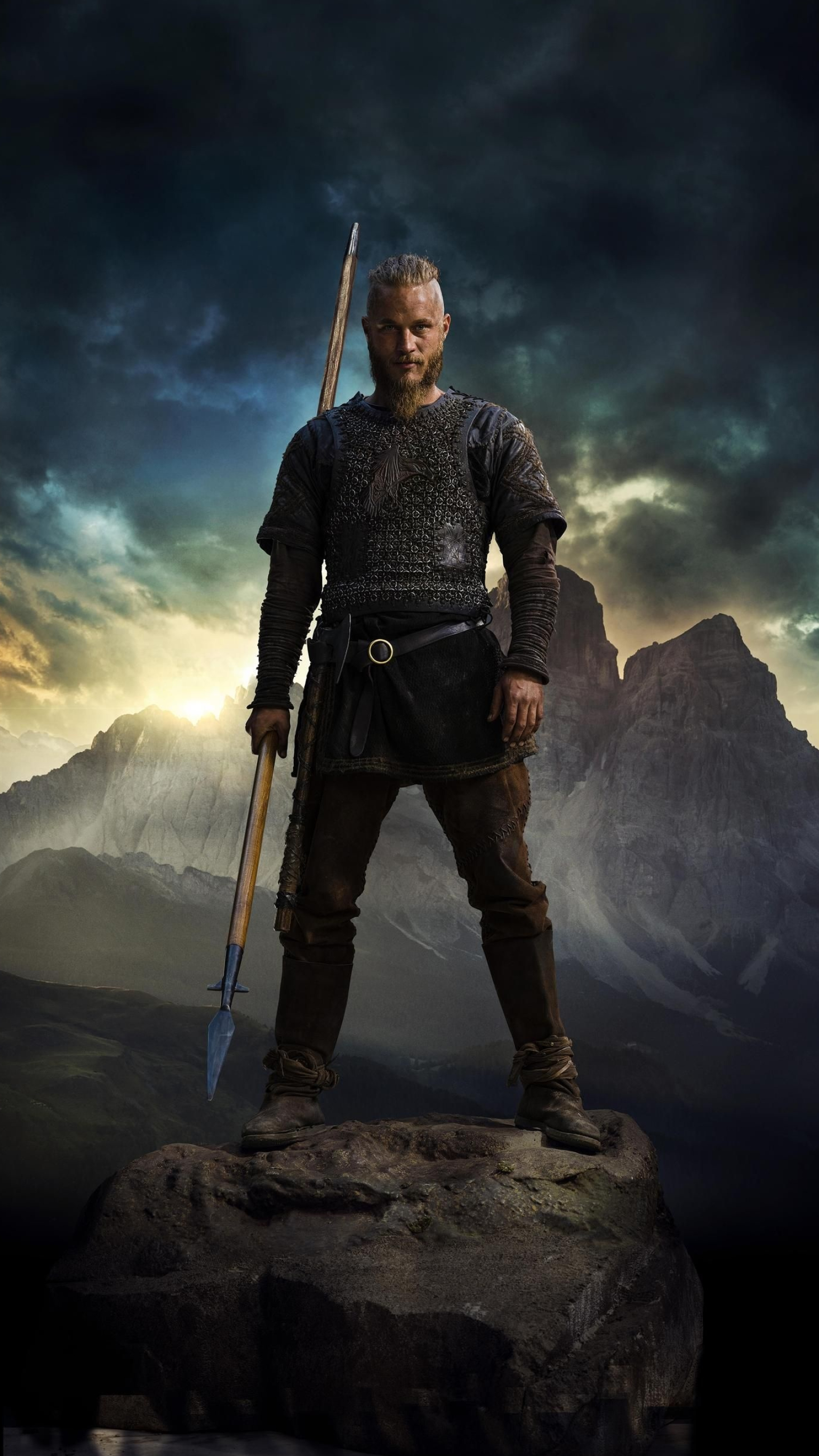 Ragnar Lothbrok, Travis Fimmel, Viking spear, HD Phone wallpaper