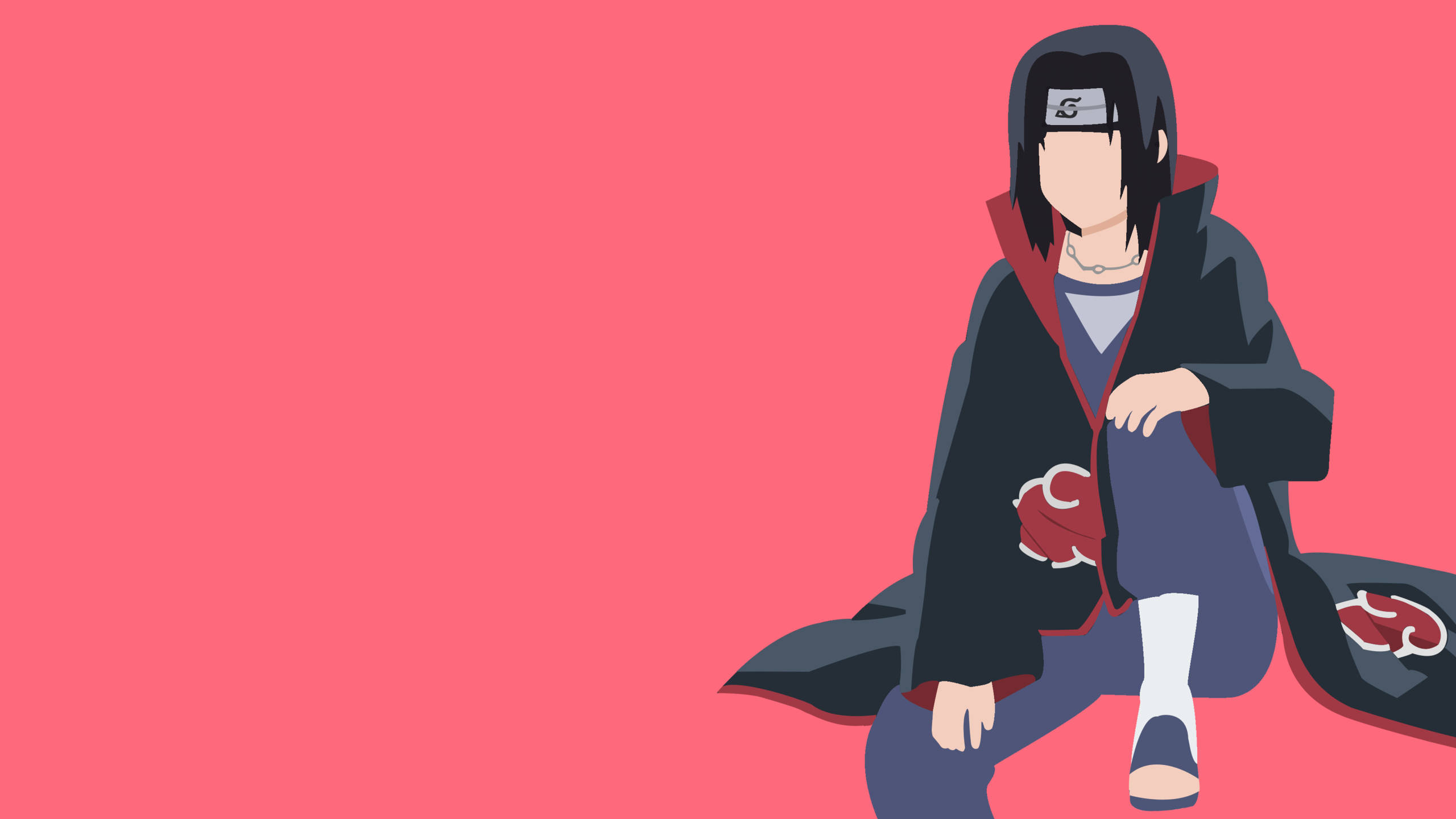 Itachi Uchiha, Akatsuki cloak, slashed Leaf Village headband, HD Desktop wallpaper