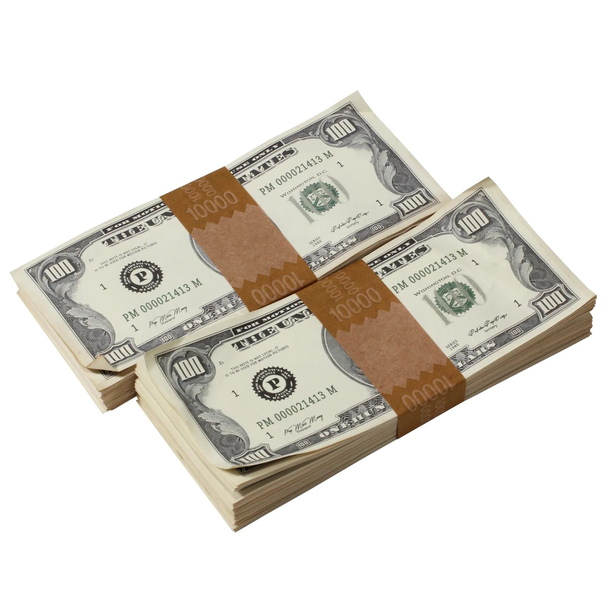 Prop 100 dollar bills, Ten thousand dollar currency straps, Stacked motion picture money, HD Phone wallpaper
