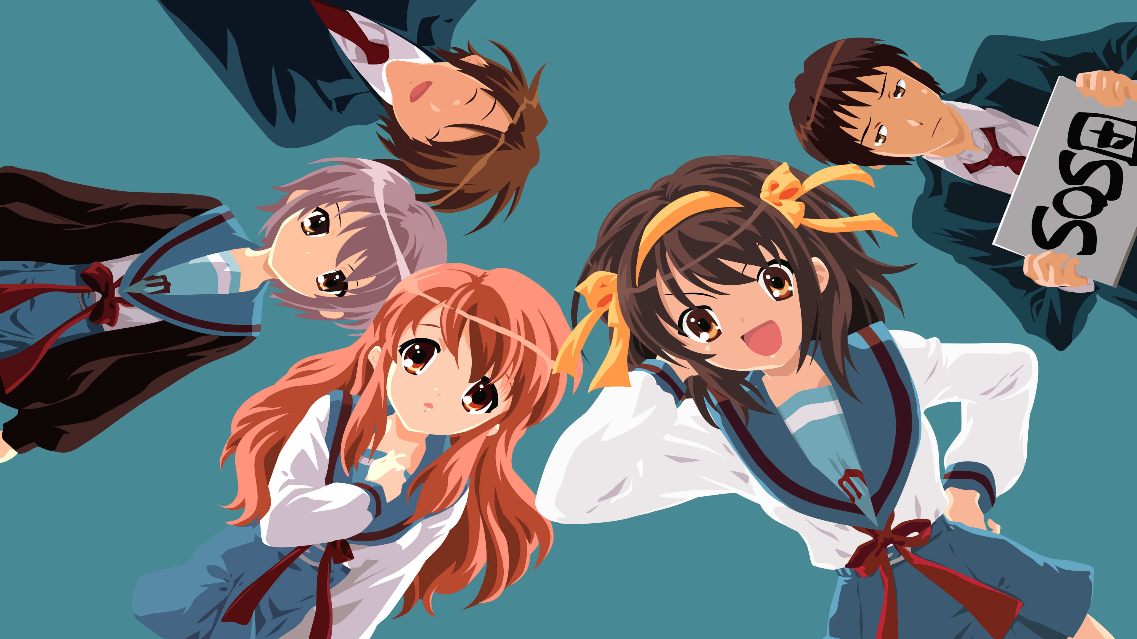 Melancholy of Haruhi Suzumiya, UHD 4K wallpaper, Gilded wallpapers, 3840x2160 4K Desktop