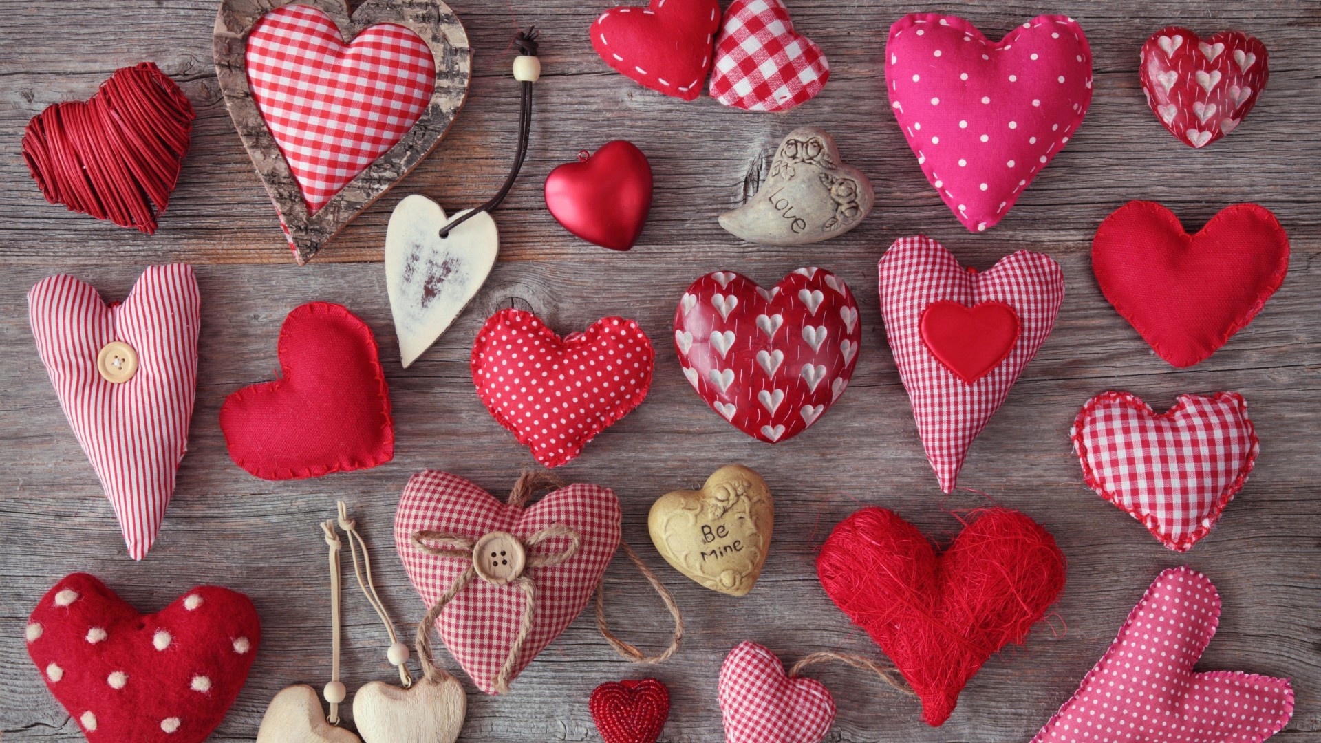 Textile, Heart Shape Wallpaper, 1920x1080 Full HD Desktop