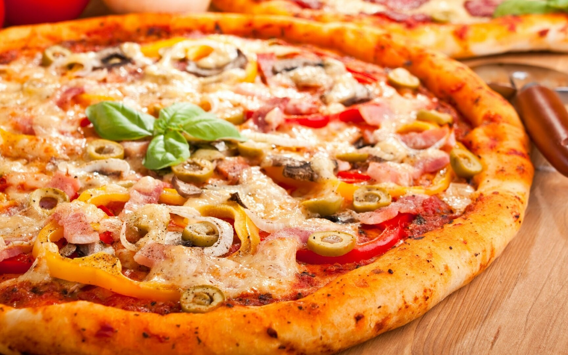 Pizza desktop wallpaper, Personalized pizza background, User's own taste, Craving induced, 1920x1200 HD Desktop