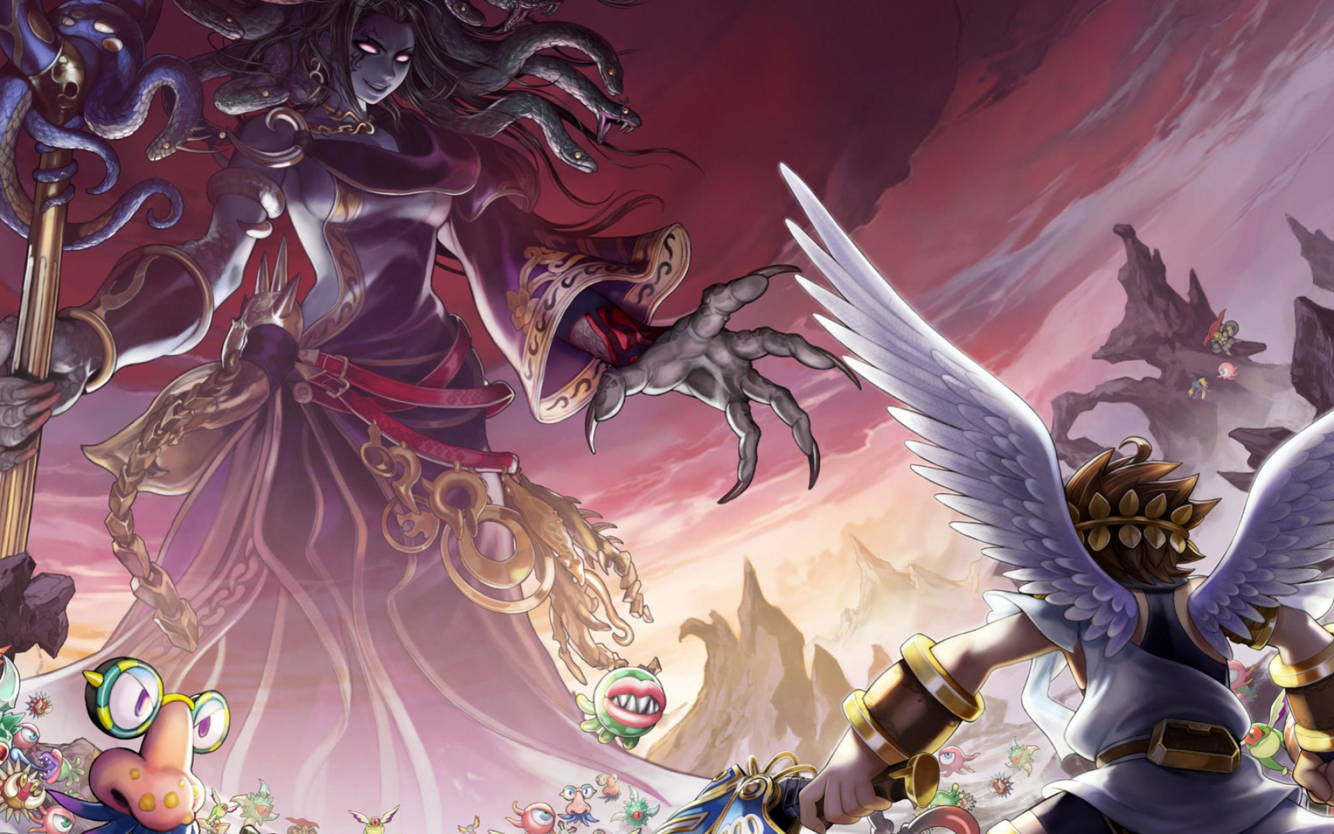 Kid Icarus, Gaming, Medusa, Kid Icarus wallpaper, 1920x1200 HD Desktop