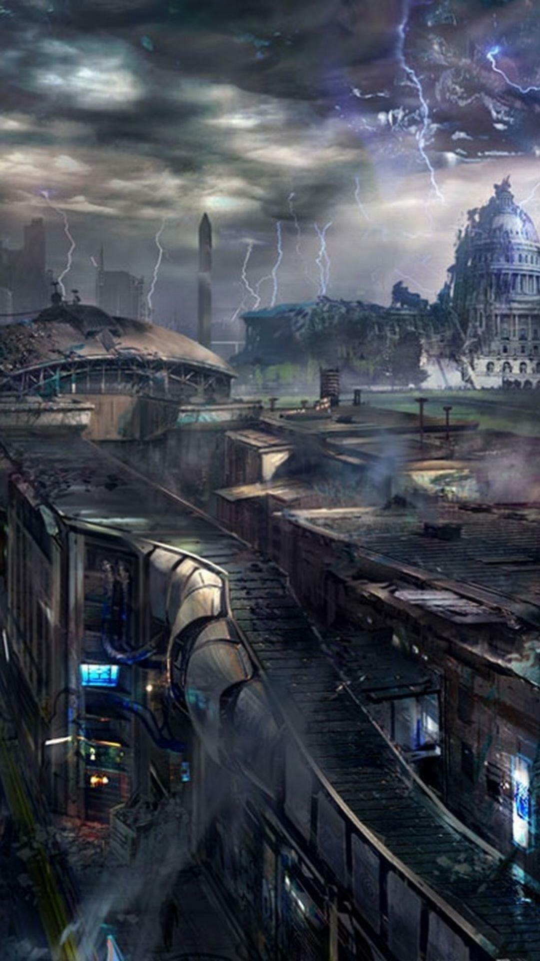 Post-apocalypse, Desolate landscapes, Devastation aftermath, Human resilience, 1080x1920 Full HD Phone