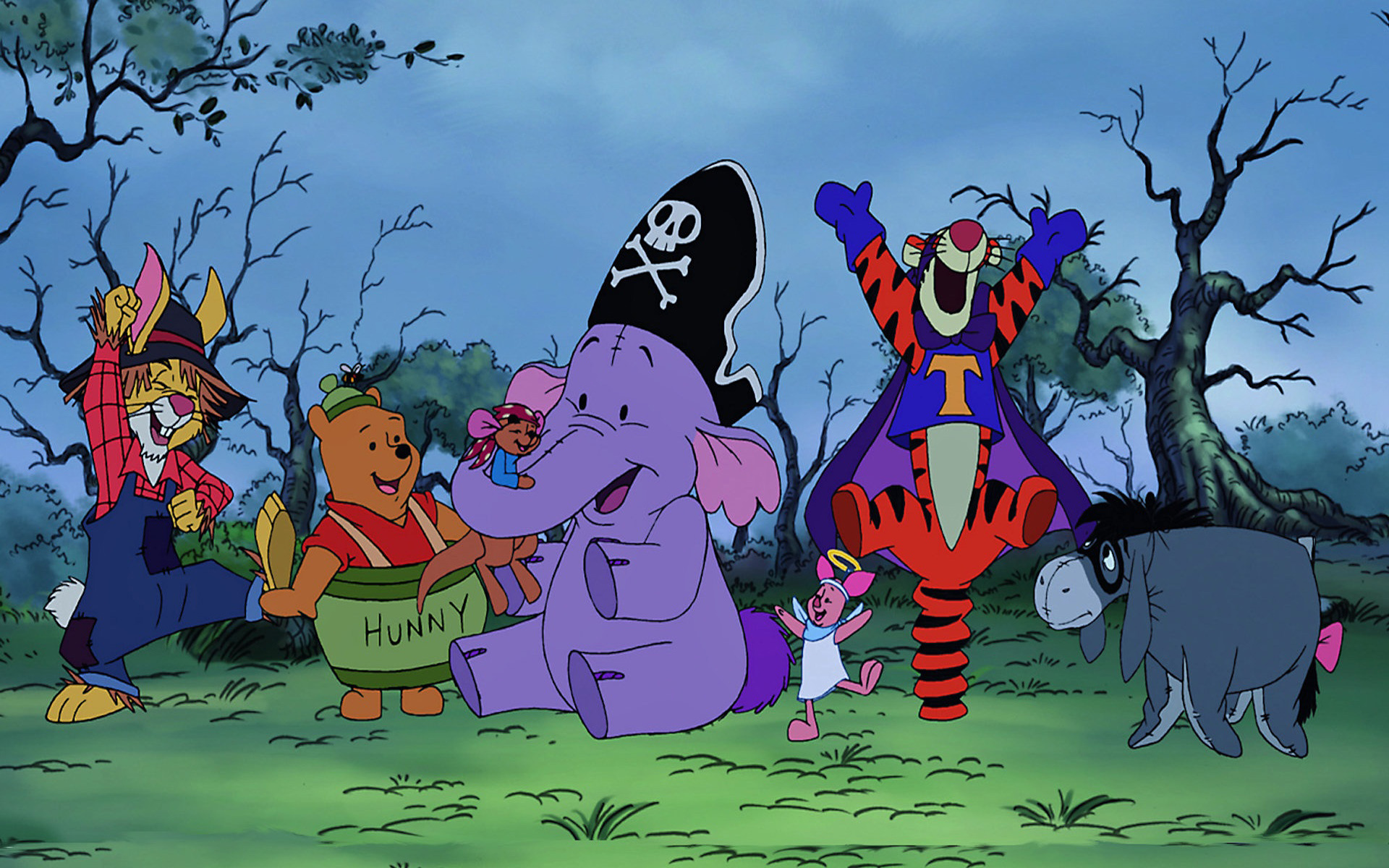 Halloween Disney wallpaper, Winnie the Pooh, Tigger, Piglet, 1920x1200 HD Desktop